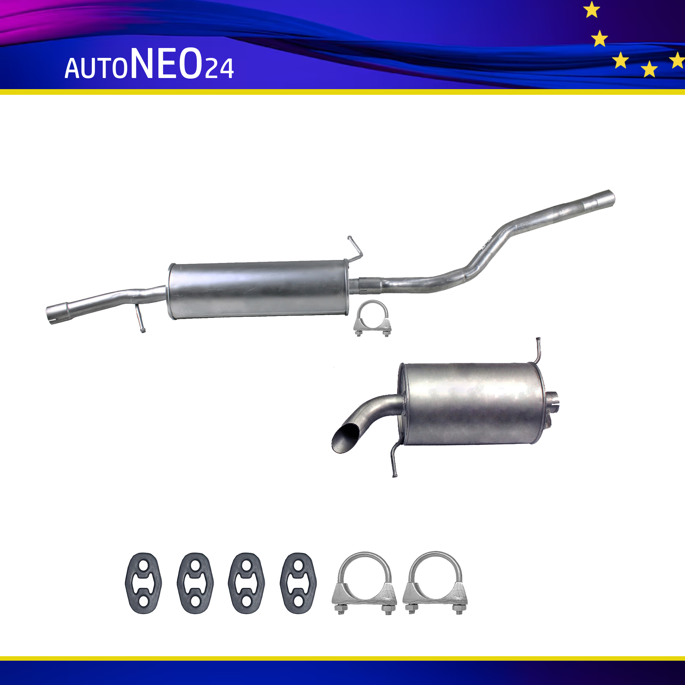 Komplette Auspuffanlage Ford Galaxy 2.3 16V 1997-2006 Schalldämpfer, Auspuff