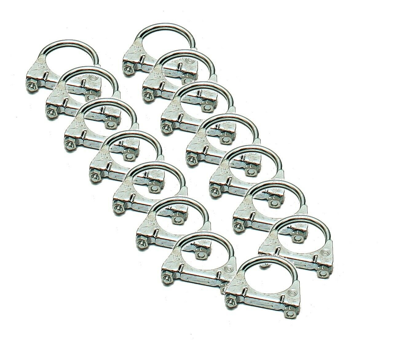 15 Stück Auspuffschelle Abgasanlage Rohrschelle Montageschelle M8 Ø 50 mm