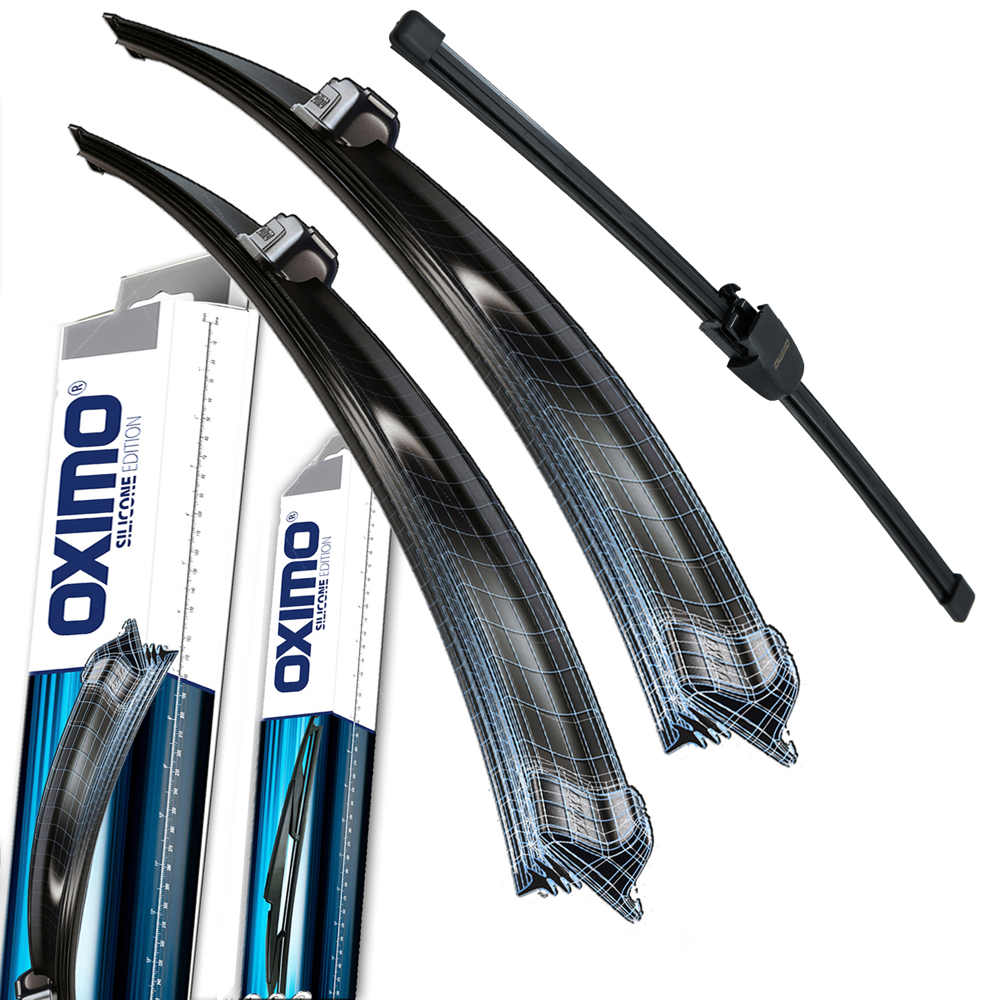 SCHEIBENWISCHER VORNE+HINTEN für VW TOURAN (1T) ab. Bj. 2003- 700mm/700mm/400mm Wischblatt