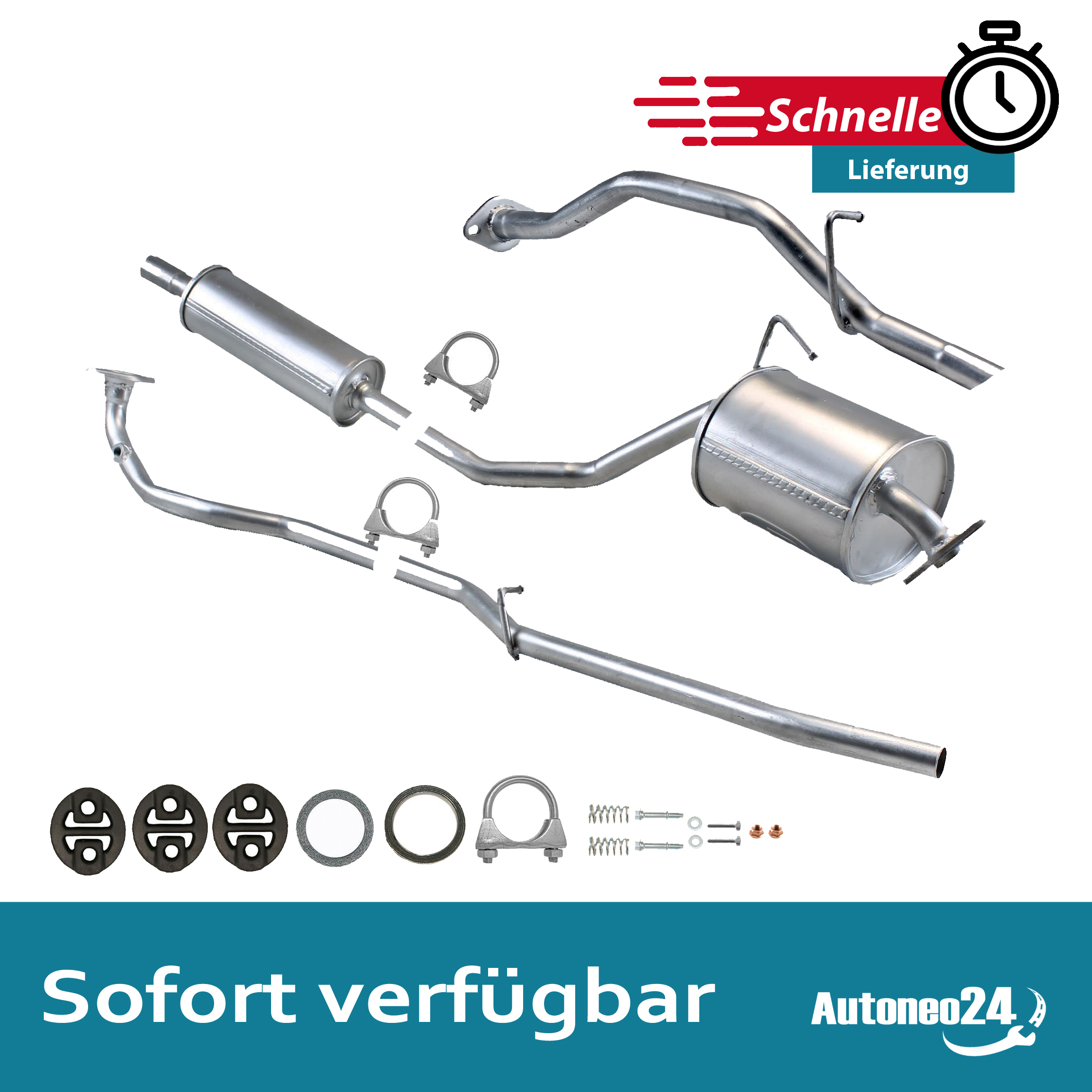 Auspuffanlage für DAIHATSU TREVIS 1.0 58 PS ab. Bj. 2006, Auspuff