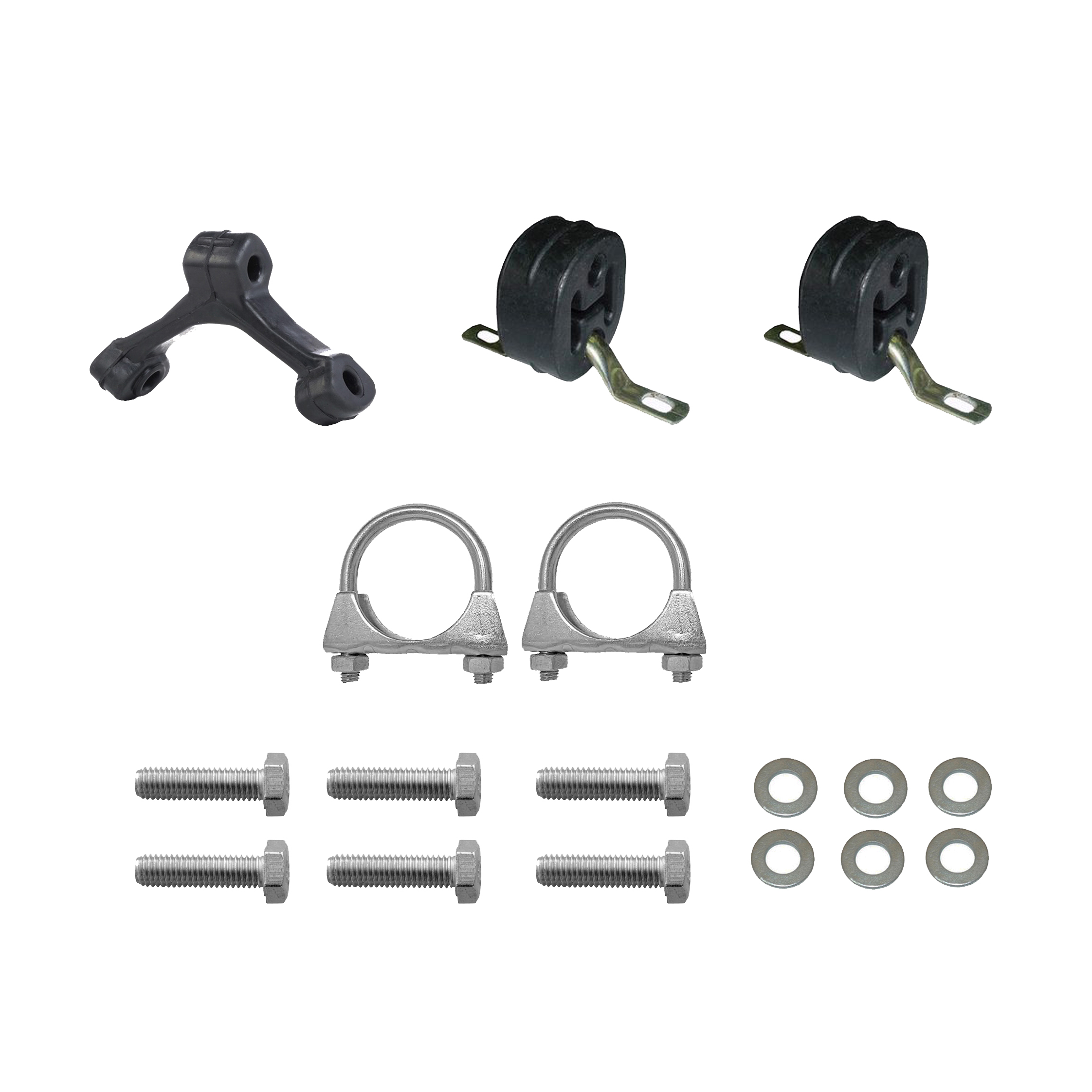 Montagesatz für Endschalldämpfer + Mittelschalldämpfer Audi A4 B5 1.6 Stufenheck