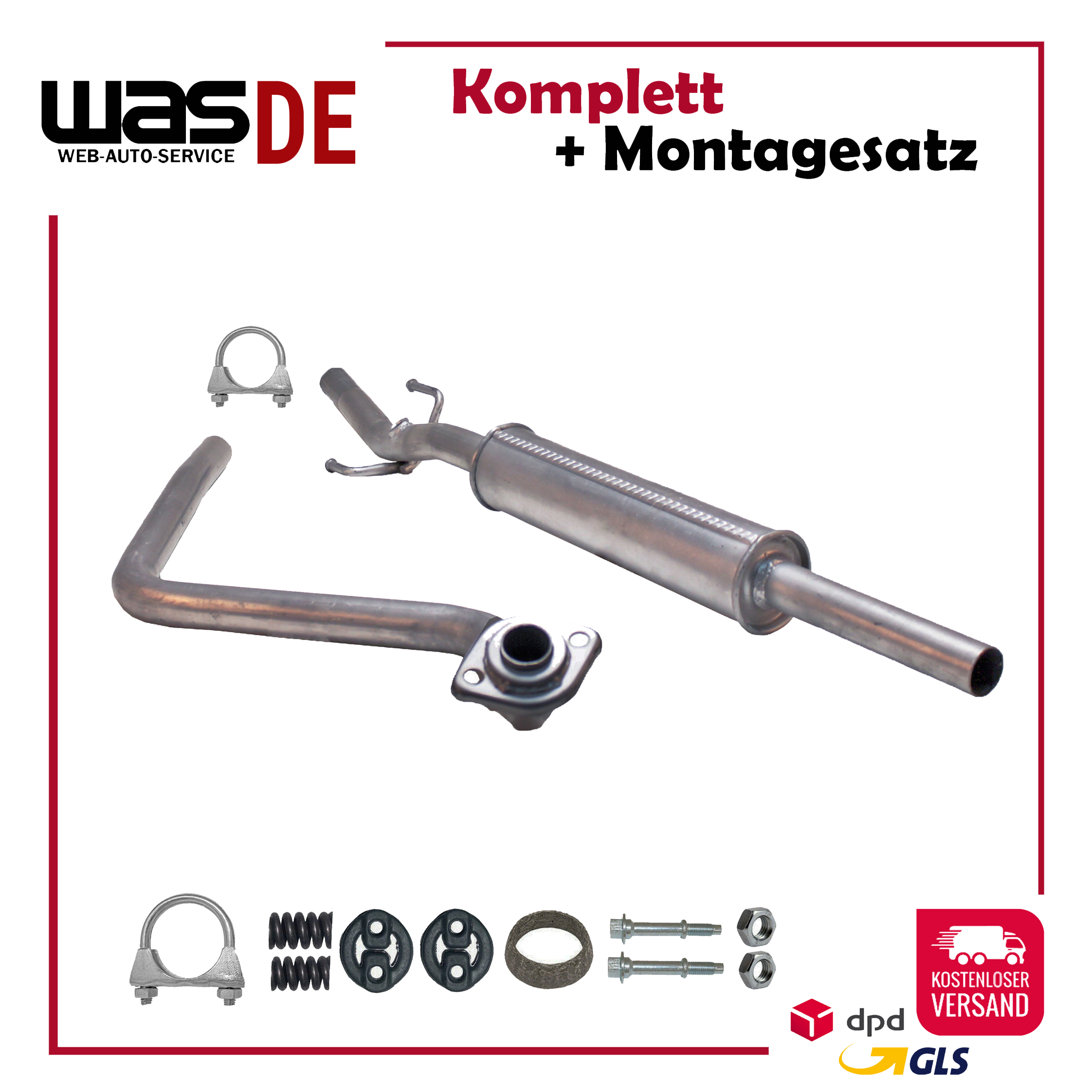 Mittelschalldämpfer Toyota Yaris 1.0 65 PS/68 PS, ab. Bj. 1999, Auspuff