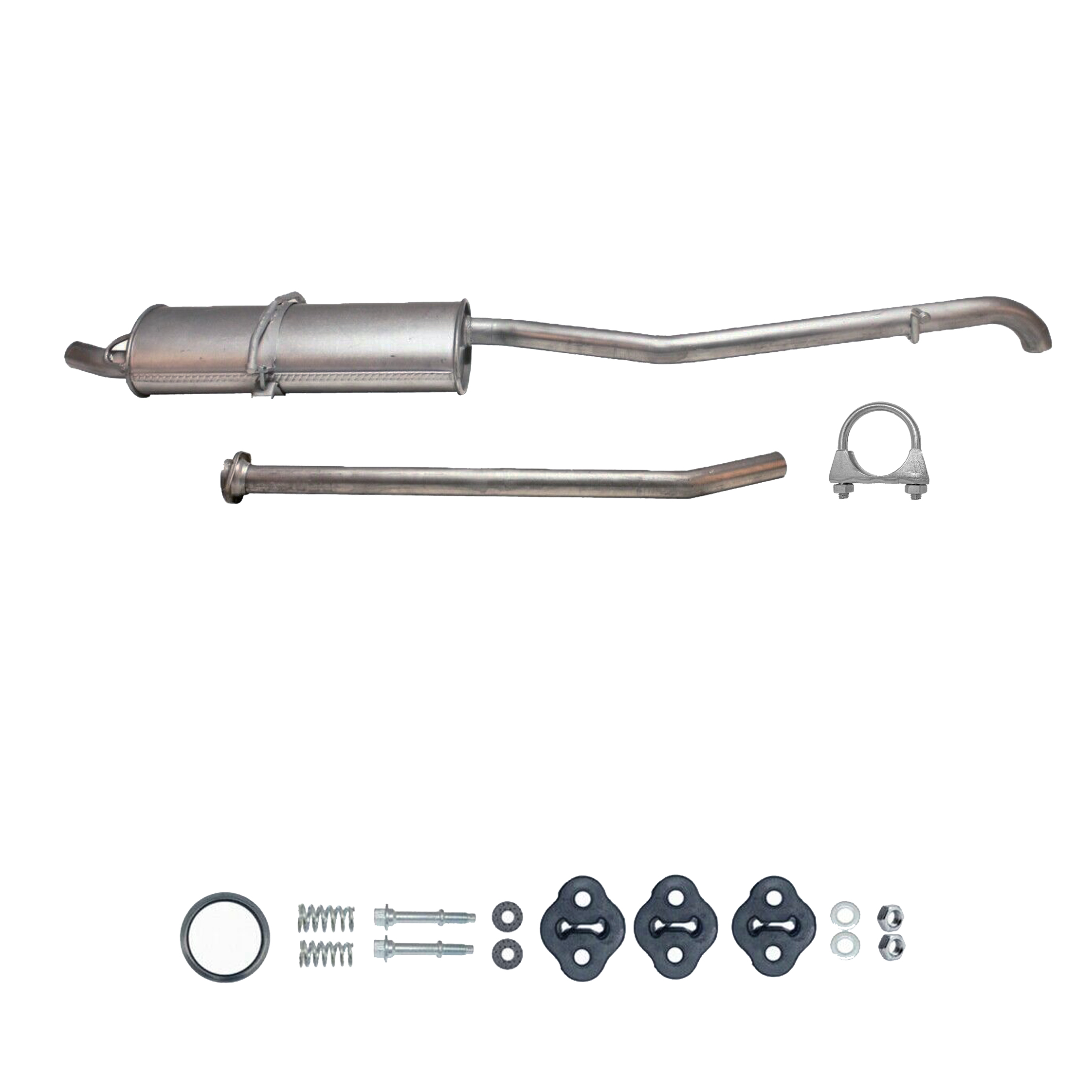 Auspuff für Mercedes A-Klasse W168 A140 A160 A190 Lang, LWB Endschalldämpfer