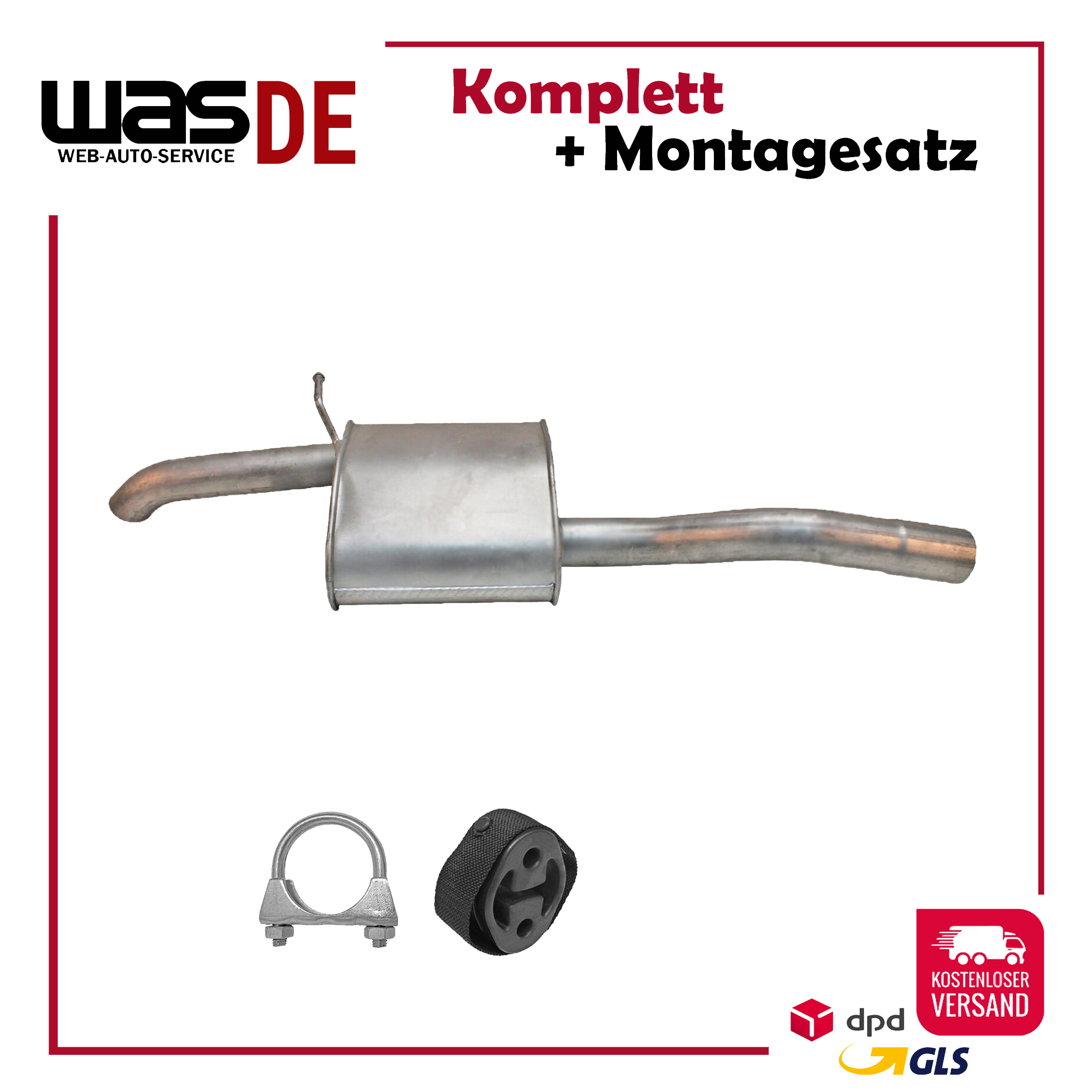 Endschalldämpfer für Ford Focus 1.8 TDCi DI TDDi Kombi, Auspuff