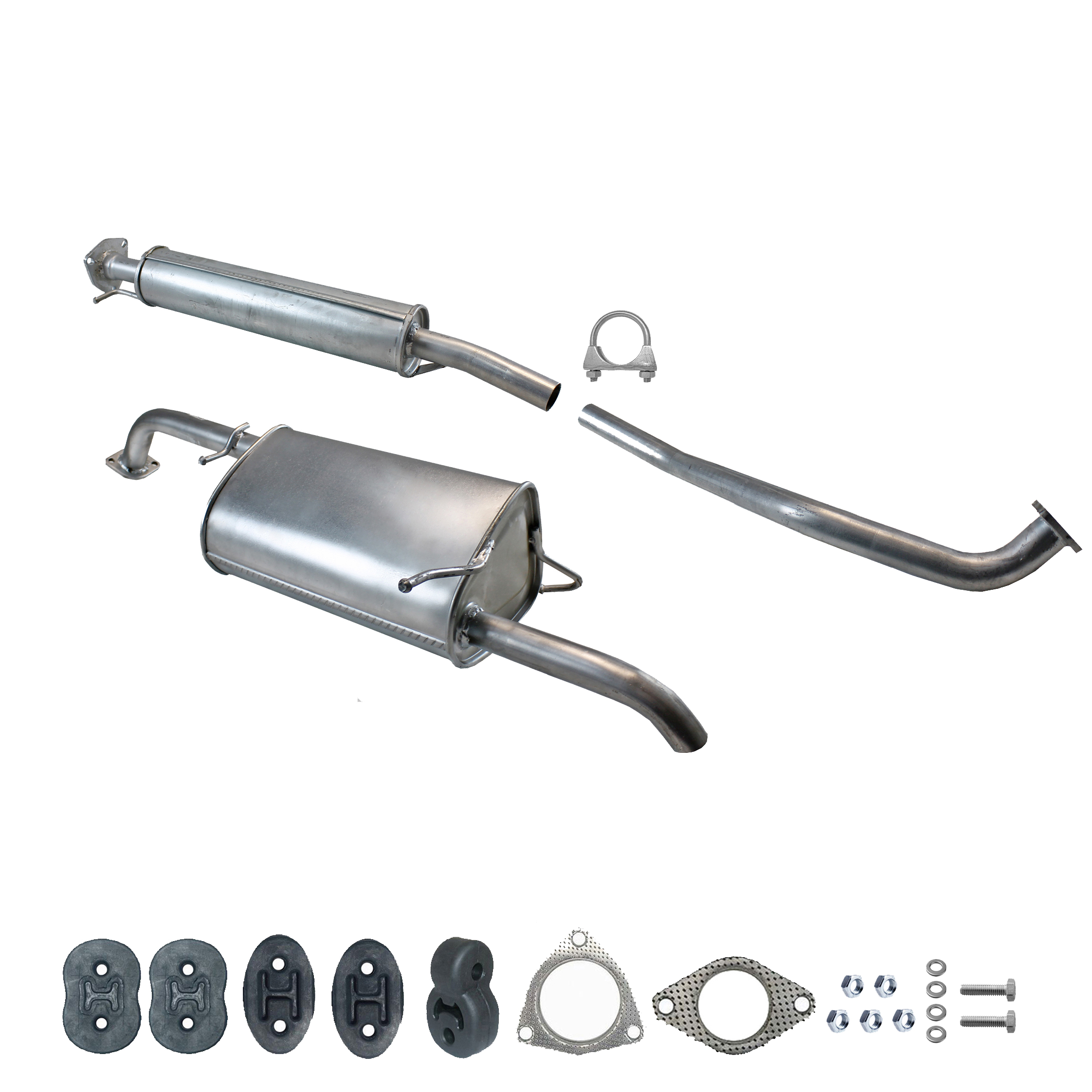 Mittelschalldämpfer + Endschalldämpfer für Daewoo/Chevrolet Lacetti 1.4/1.6/1.8 05-