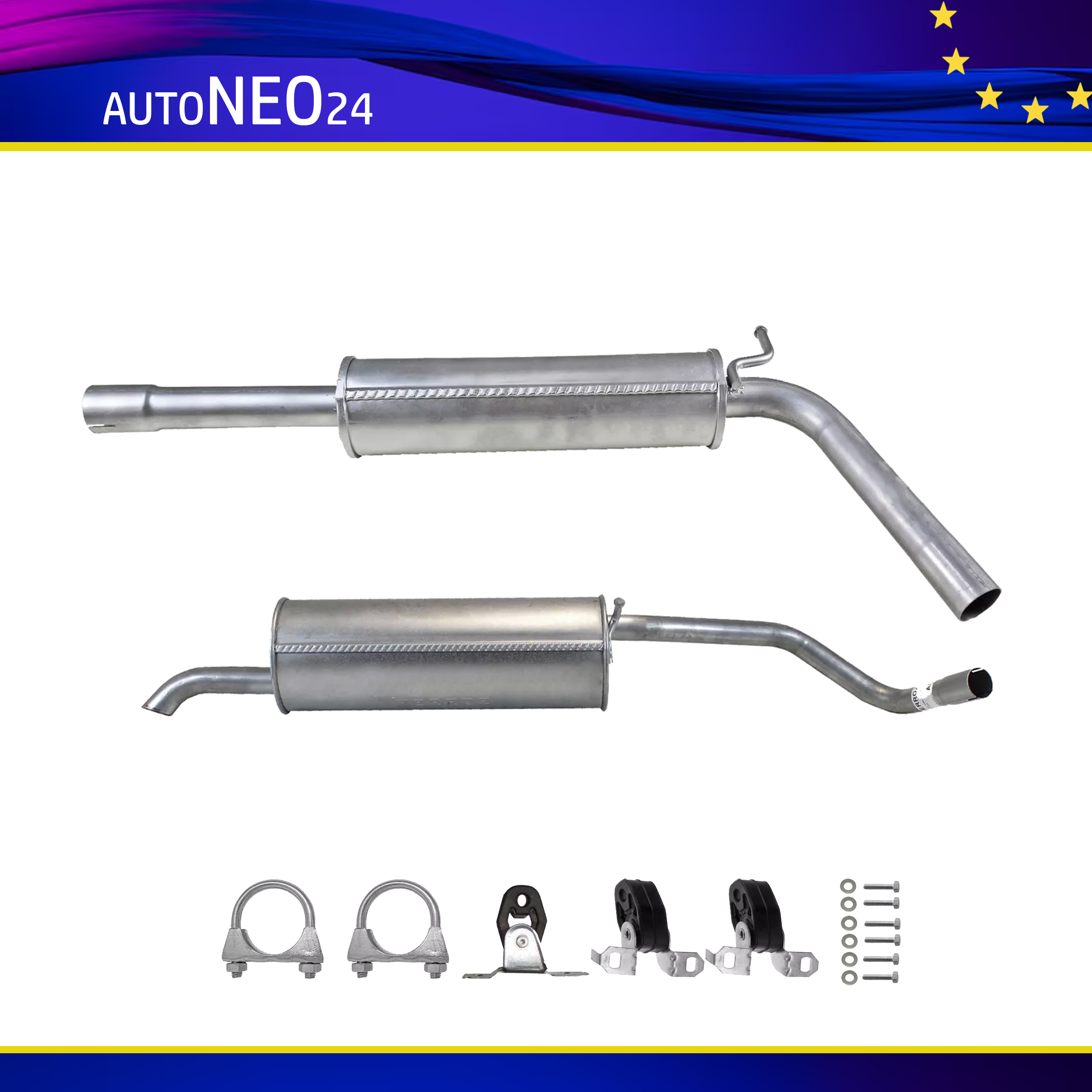 Komplette Auspuffanlage ab Kat VW POLO 1.4 Schrägheck 9N 2001-2012