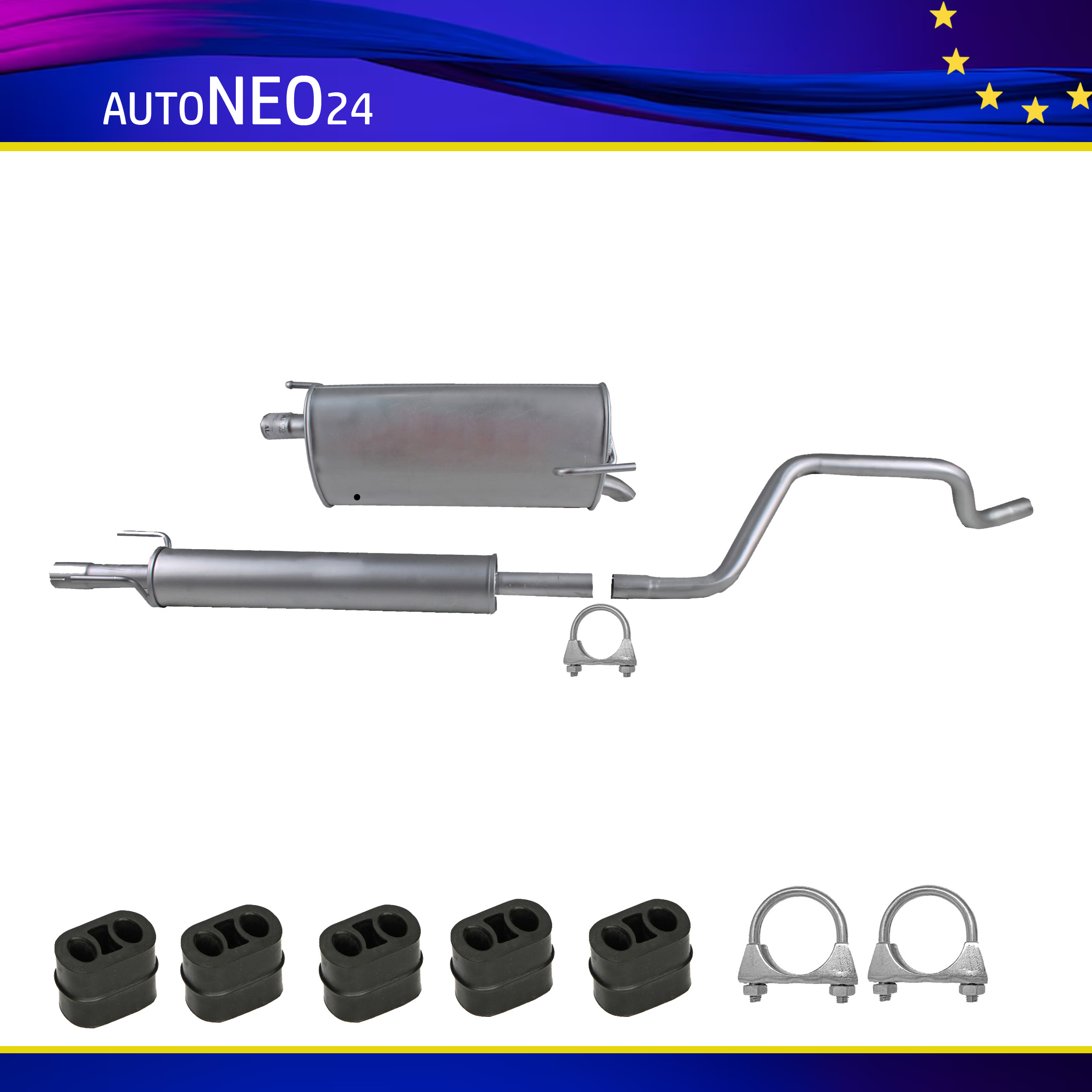 Auspuffanlage OPEL MERIVA A 1.4 & 1.6i 16V 2003-2010 inkl. Anbausatz Auspuff