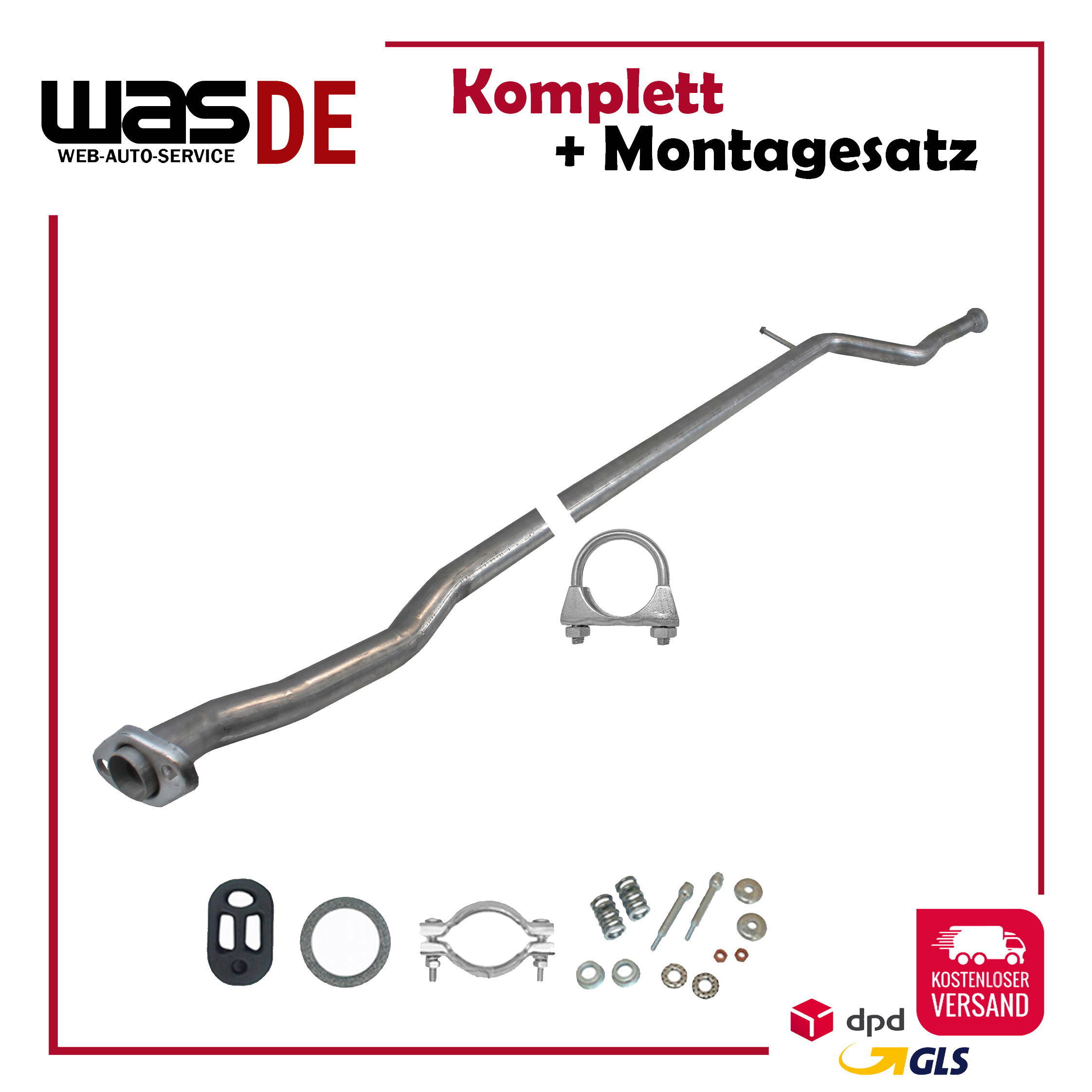 Abgasrohr für CITROEN Saxo & PEUGEOT 106 1.1i / 1.4i ab. 2000- Reparaturrohr – Bild 5