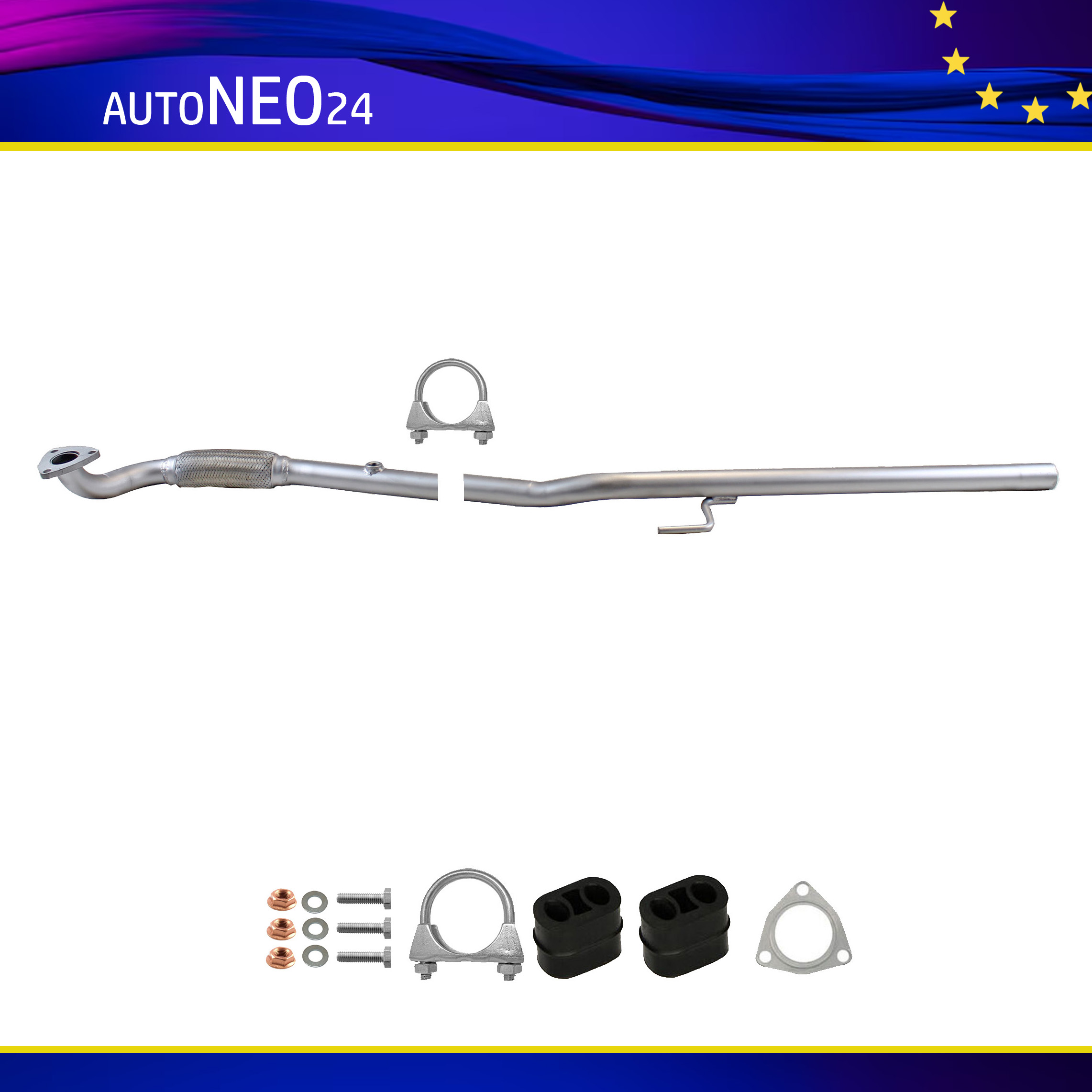 Abgasrohr Opel Signum & Vectra C auch Caravan 1,6, 1,8 ab. Bj. 2002, Auspuff – Bild 4