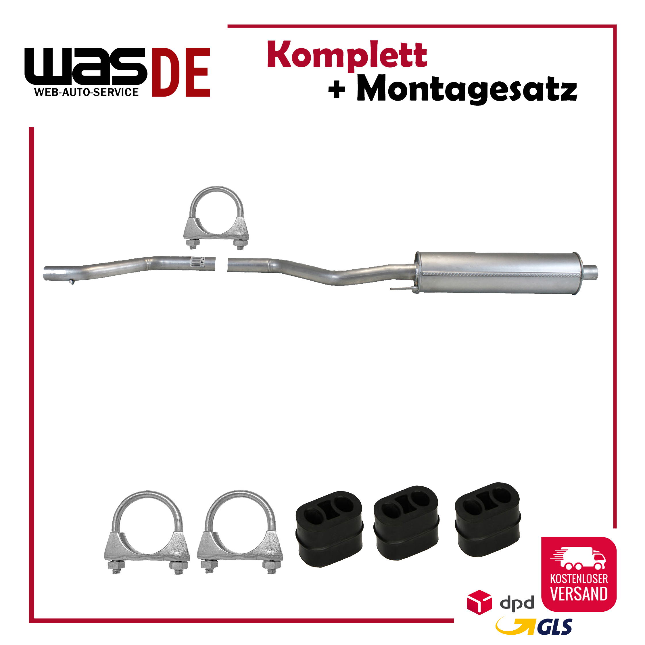 Mitteschalldämpfer für OPEL SIGNUM & VECTRA C 1.8 16V ab. 2003 Auspuff