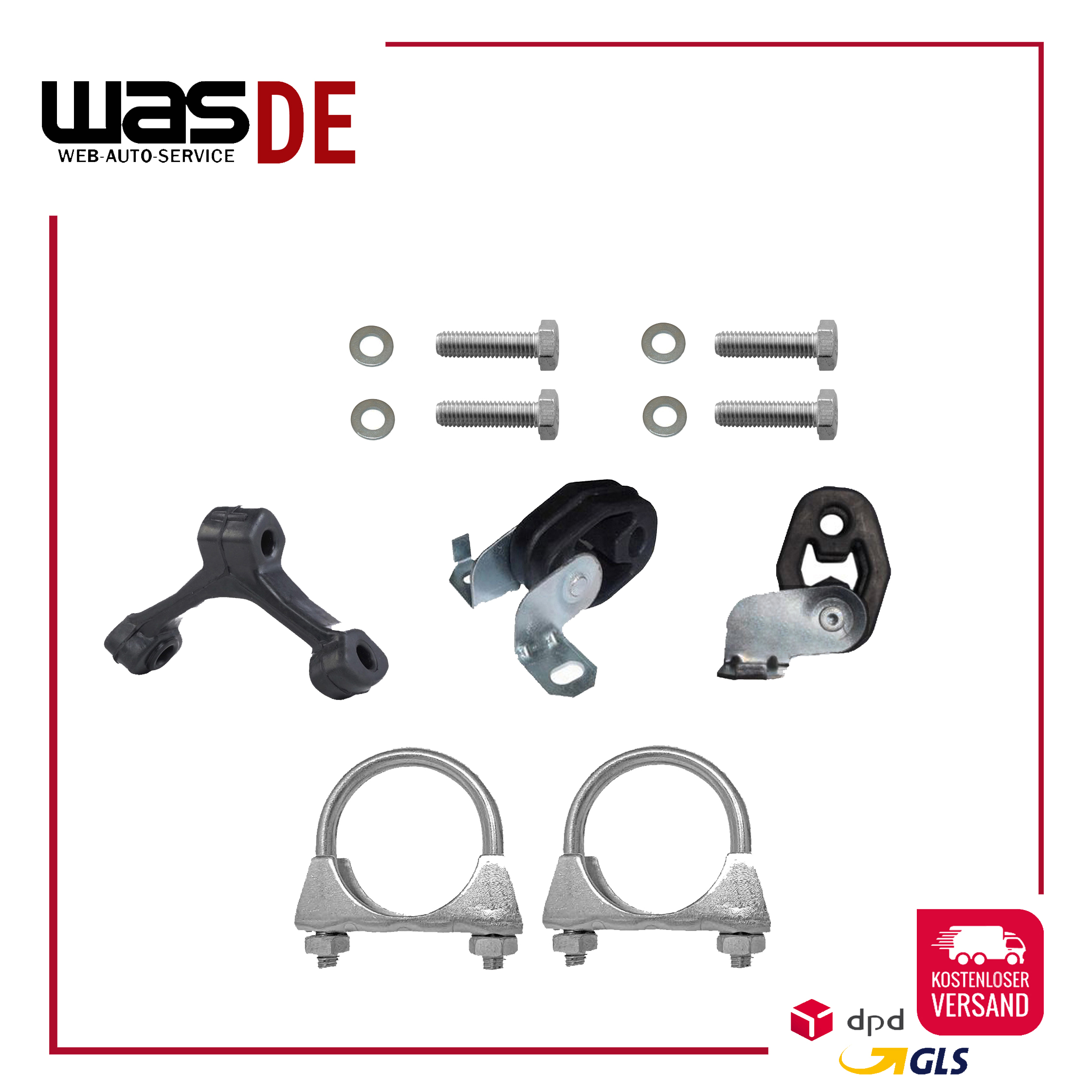 Montagesatz für Endschalldämpfer + Mittelschalldämpfer Skoda Fabia Combi 6Y5 2.0 – Bild 5
