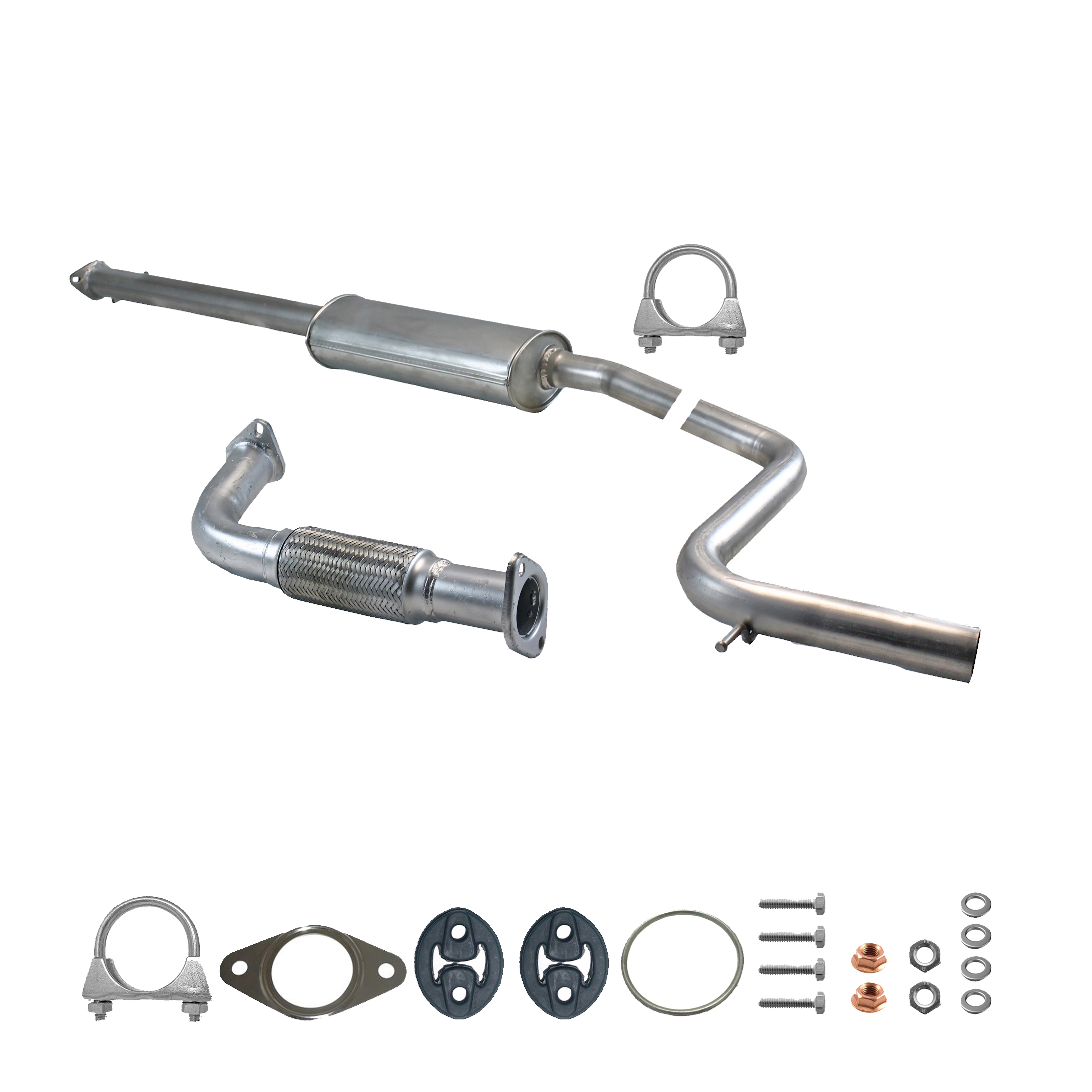 Abgasrohr + Mittelschalldämpfer für Ford Mondeo ab. Bj. 2001- 2.0/2.2 TDCi Auspuff