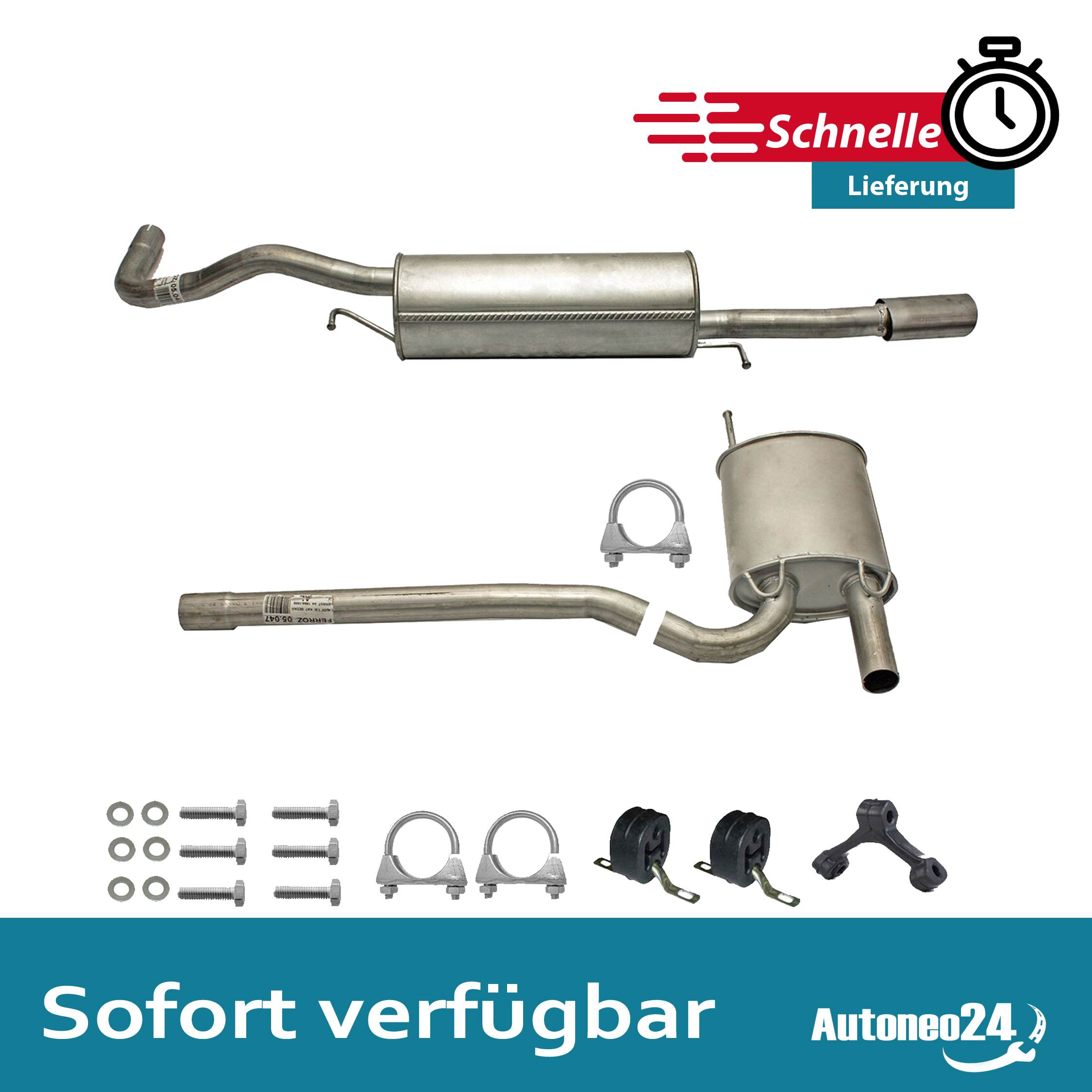 Auspuff Audi A4 B5 1.6 Stufenheck Avant 1995-2001 Auspuffanlage Komplett – Bild 6