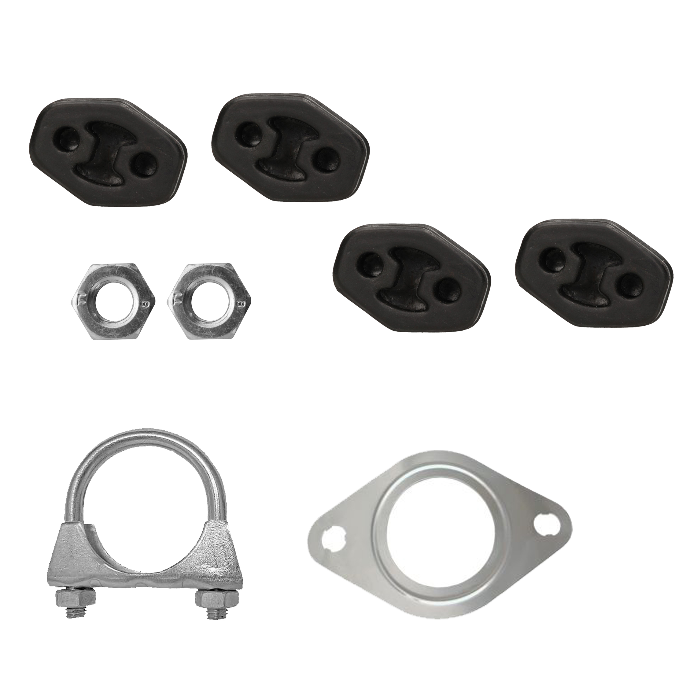 Montagesatz für Abgasanlage Ford Fiesta V 1.25, 1.3, 1.4 16V Mazda 2 1.25 1.4