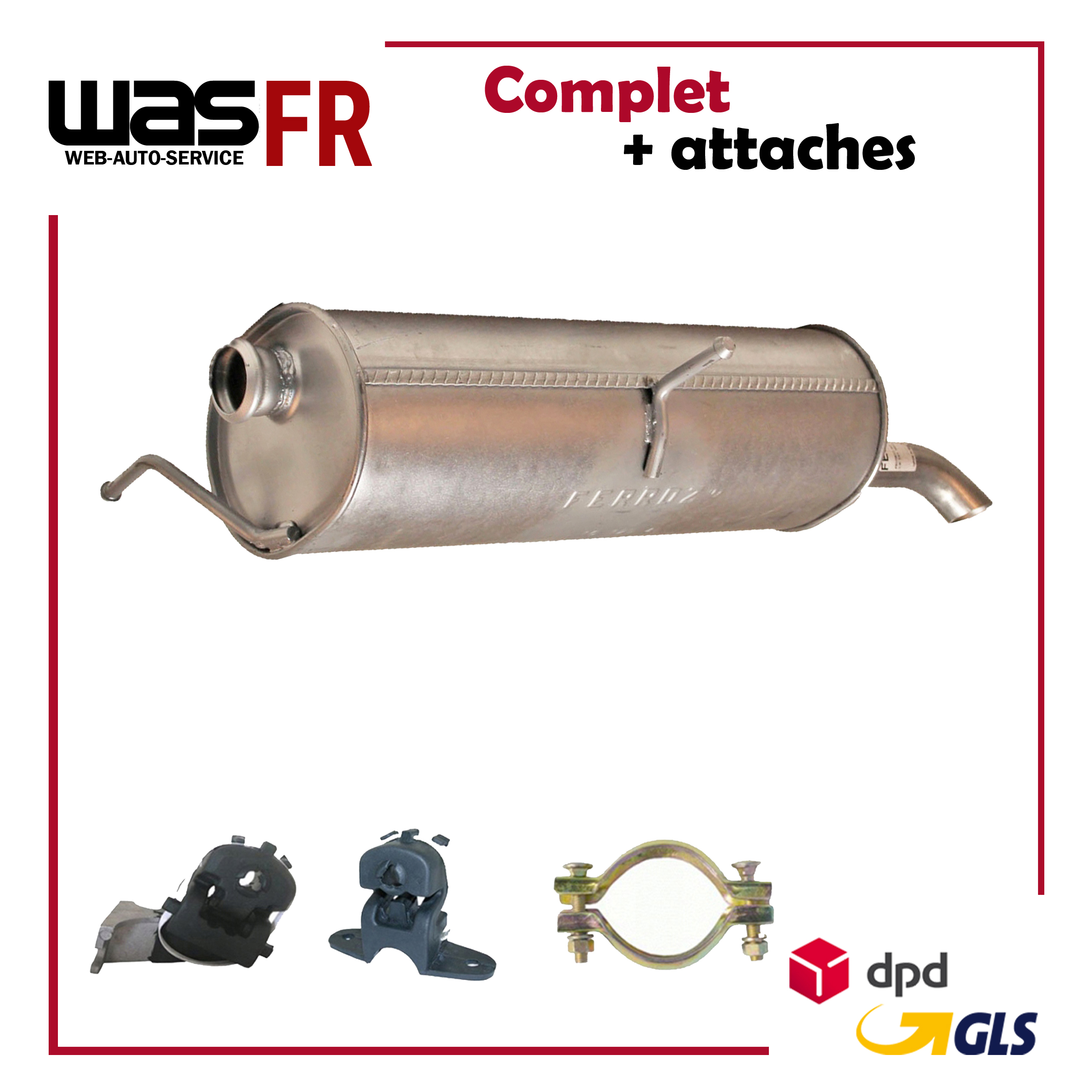 Auspuff Endschalldämpfer Citroen C4 1.6 16V, Peugeot 307 1.6 16V, 308 I 1.6