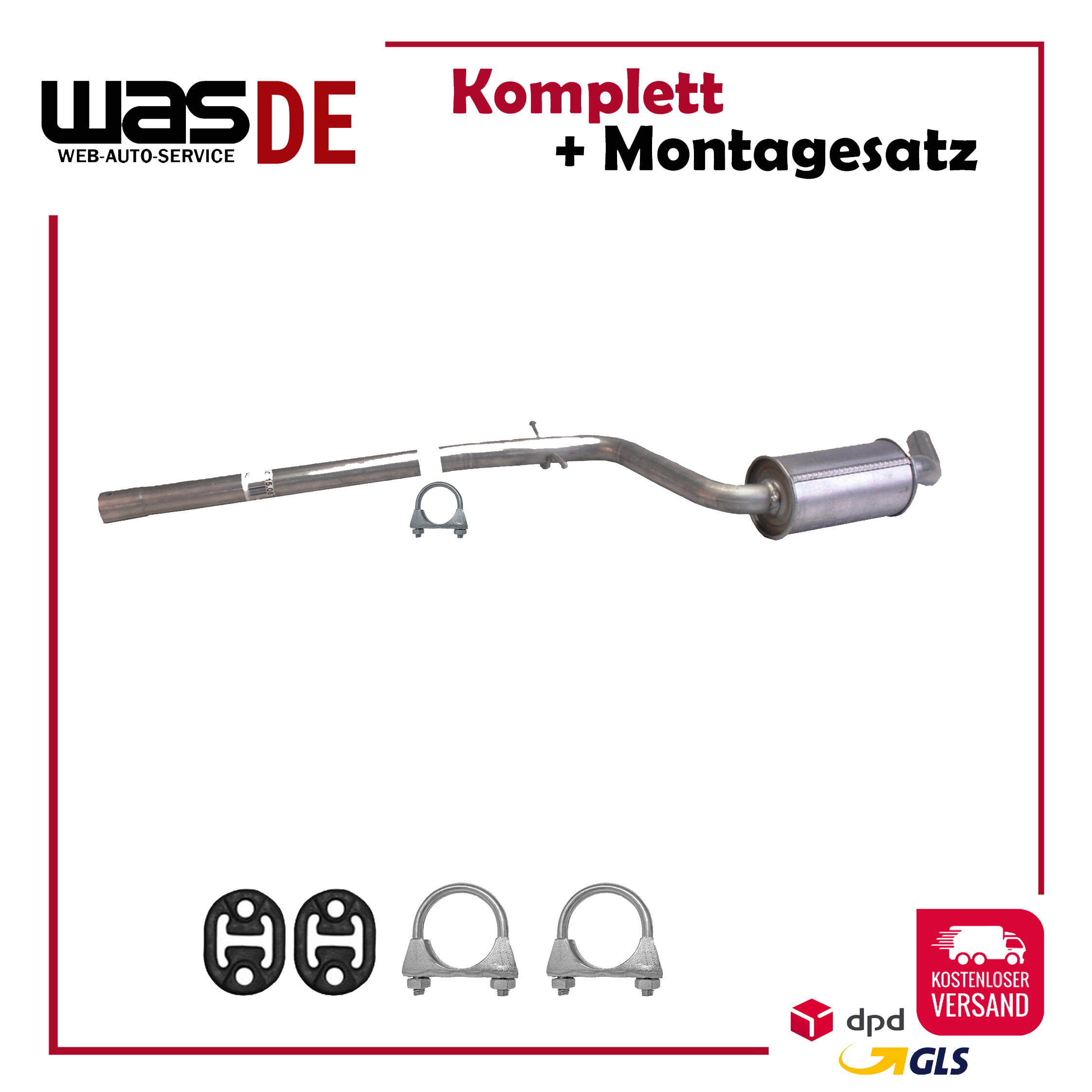 Mitteltopf Mittelschalldämpfer Seat Altea 1.6 Leon (1P1) 1.4 1.6 Auspuff