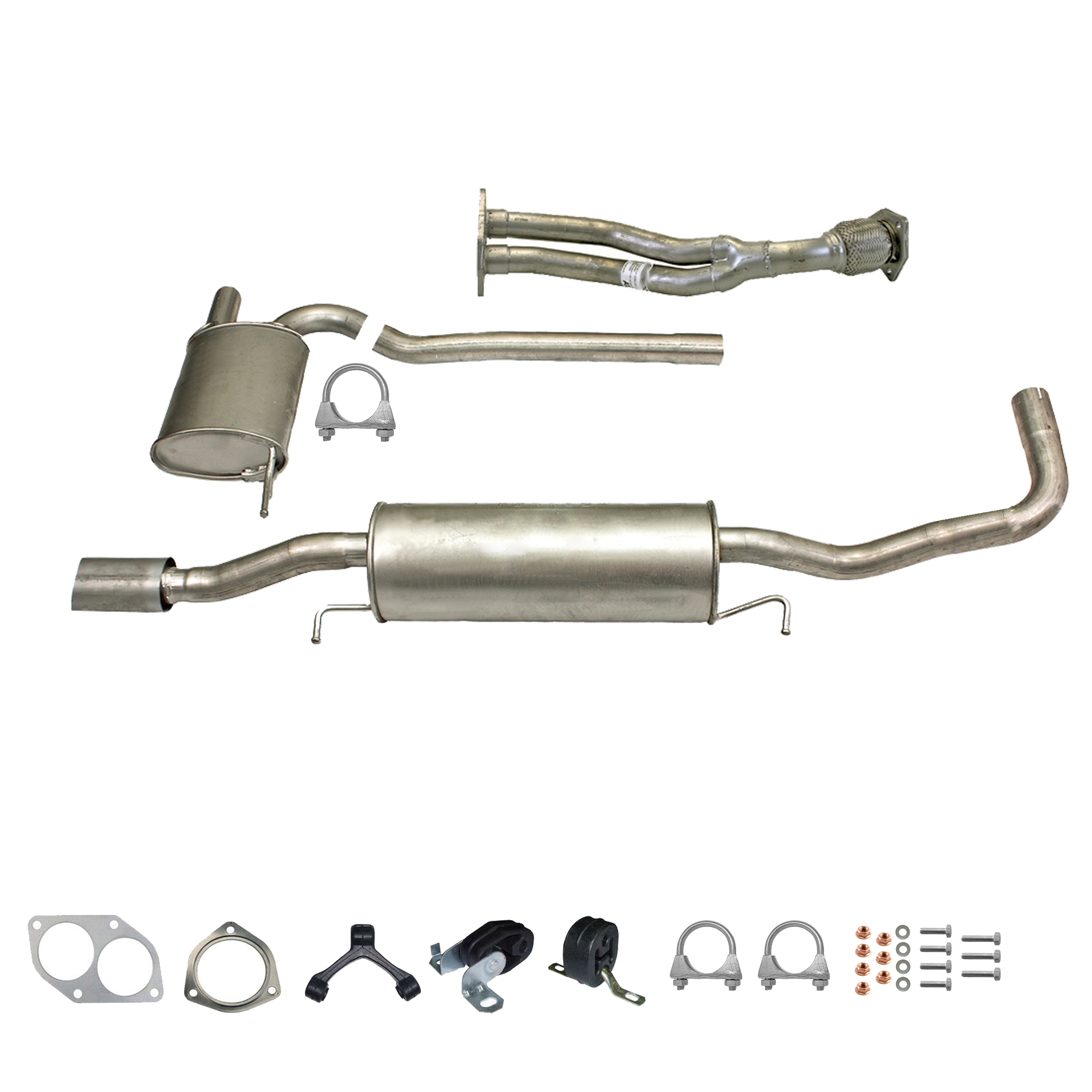 Komplette Auspuffanlage OHNE KAT Audi A4 B5 1.8, 125 PS, auch Avant Auspuff