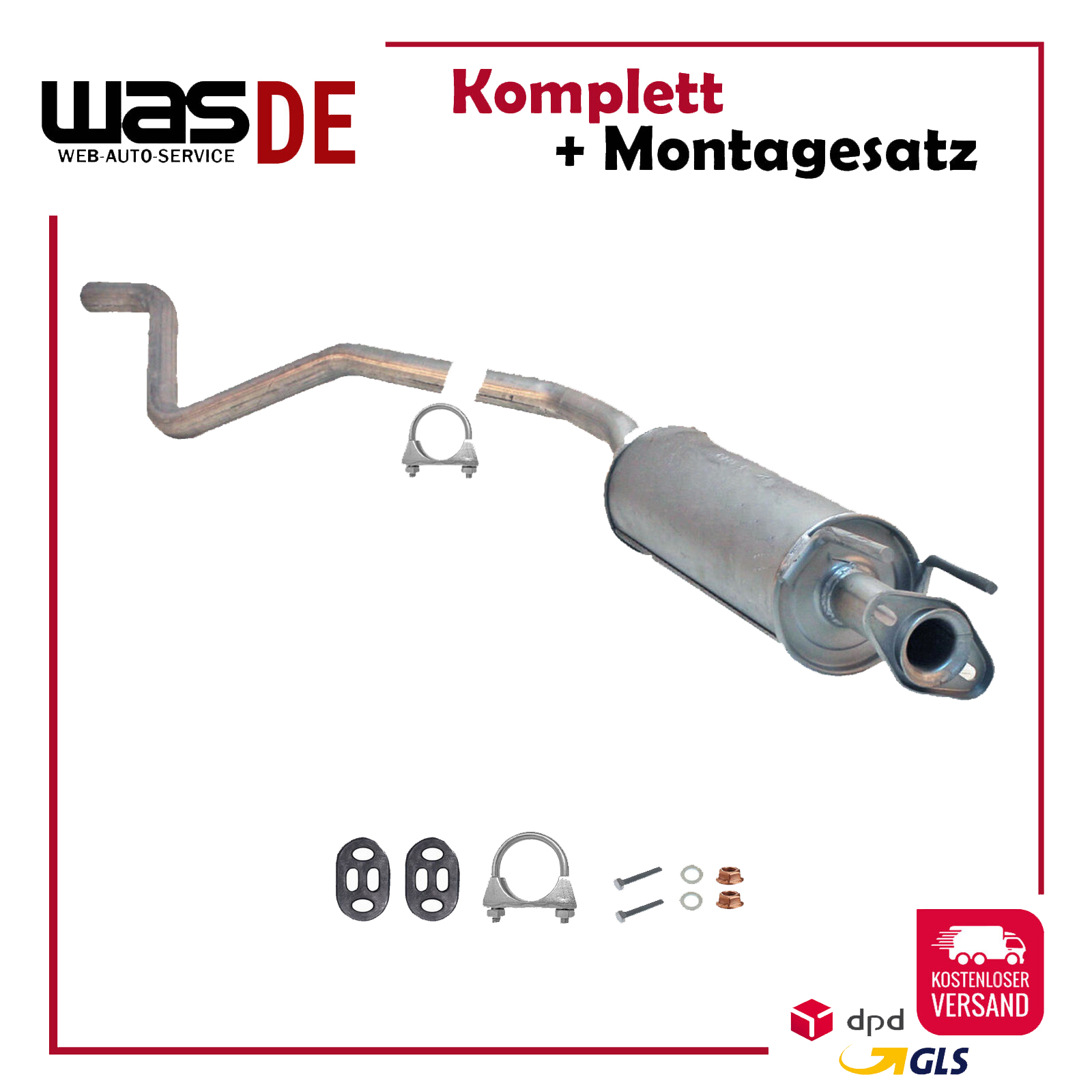 Mittelschalldämpfer für Opel Astra F Caravan T92 1.4/1.6/1.7/1.8./2.0. Auspuff