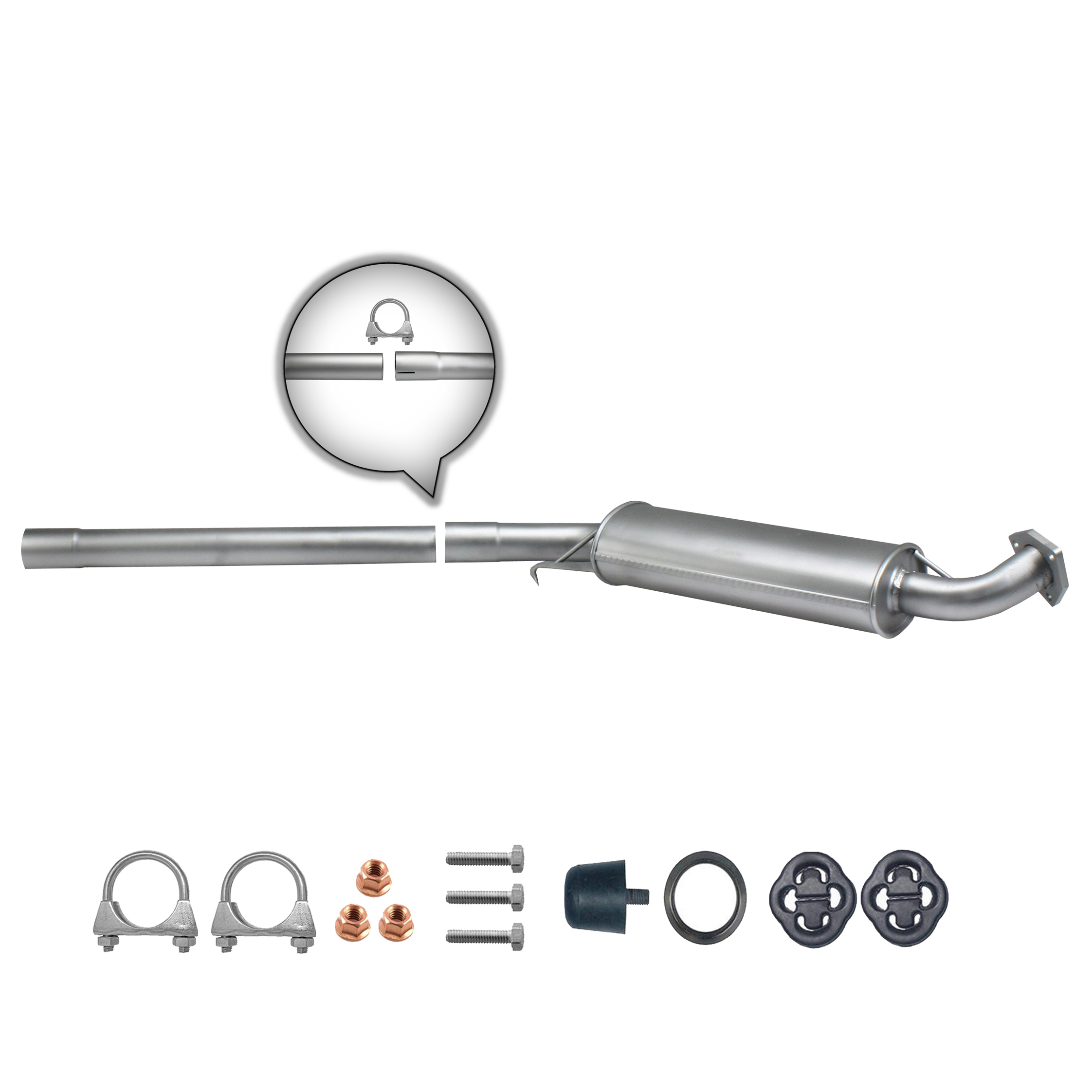 Auspuff Mittelschalldämpfer Audi 100 & A6 (4A, C4) 2.6 2.8 2.5 TDI auch Avant