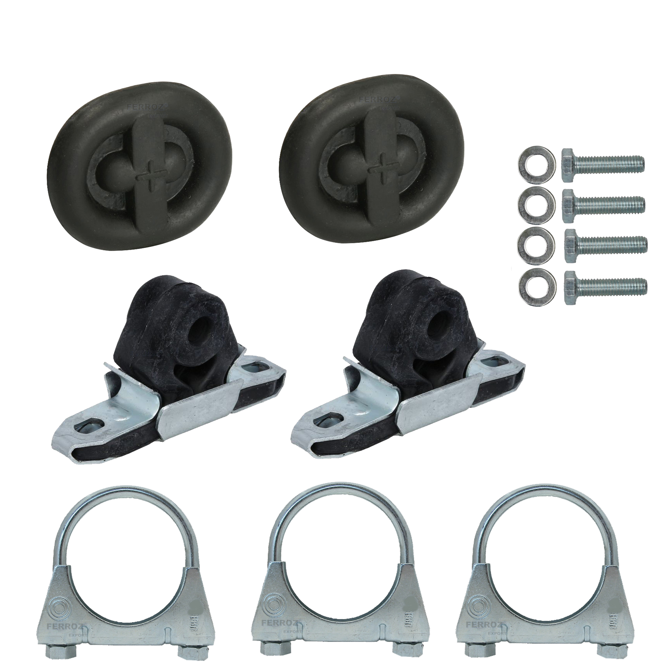 Auspuffanlage Auspuff ab Kat VW T4 Transporter 2.0 2.5 1.9 D 2.4 D + Anbaukit – Bild 4