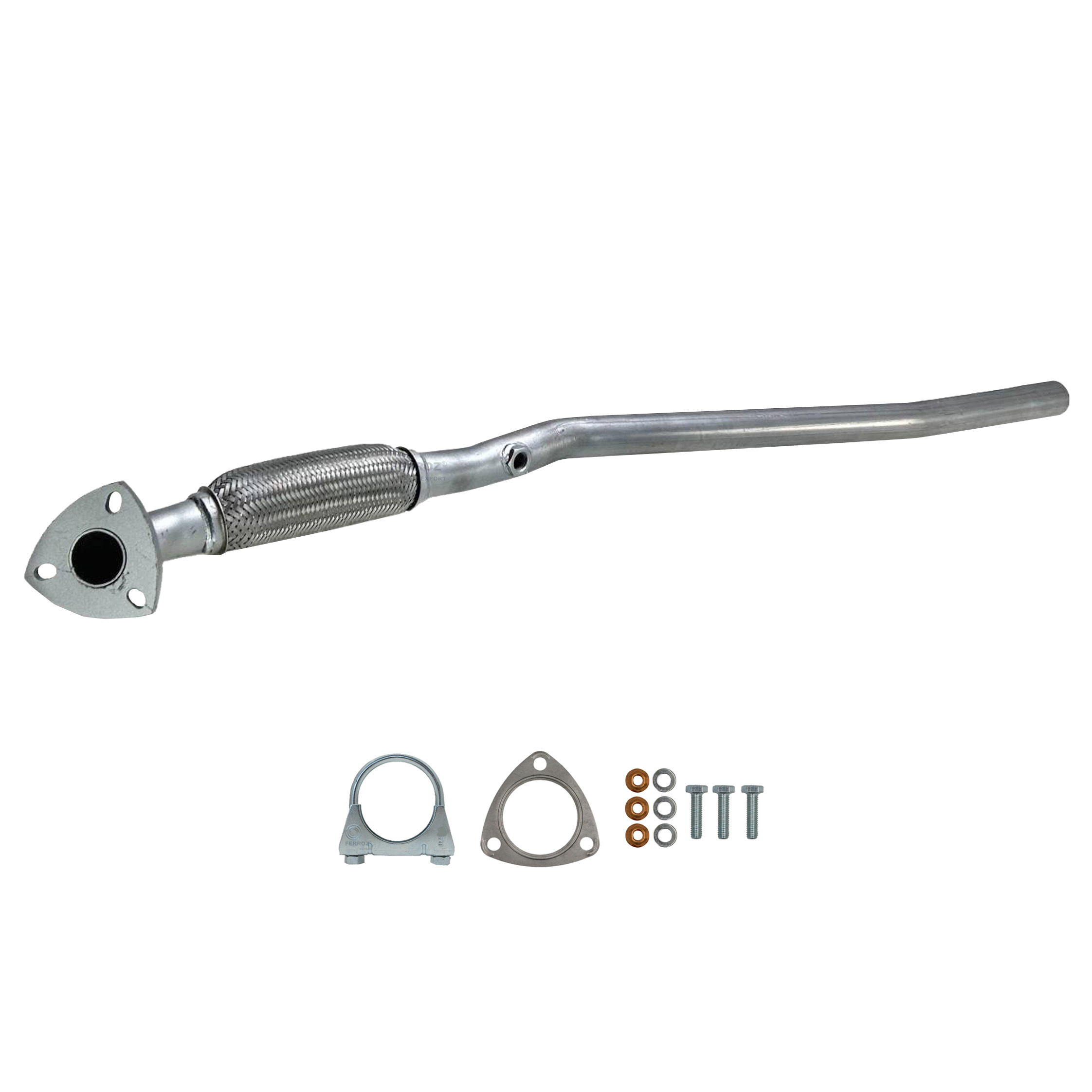 Auspuff Opel Corsa C 2000-2009 1.2-1.4 Mittelrohr + Montagesatz – Bild 2