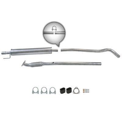 Mittelschalldämpfer für Opel Corsa C 1.4i 16V (09/2000–12/2006) – Ersatzteil, korrosionsbeständig