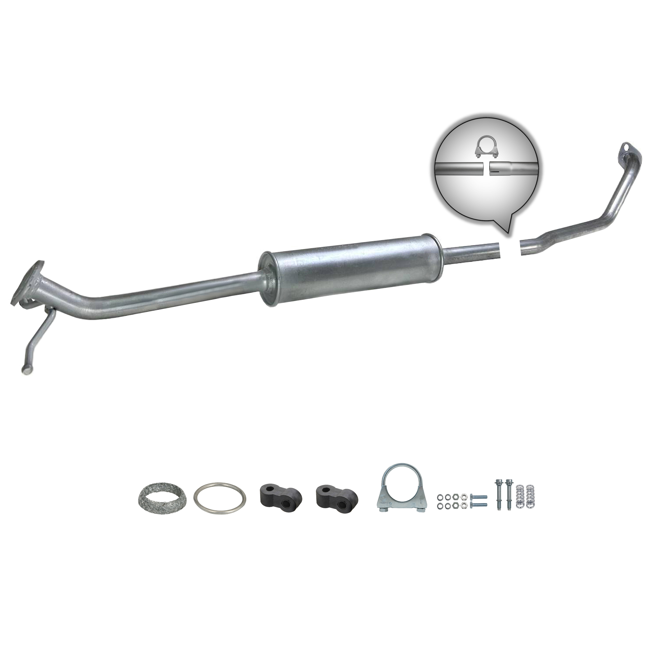 Auspuff Mittelschalldämpfer Opel Agila B 1.0 i, Suzuki Splash 1.0 i – Bild 2