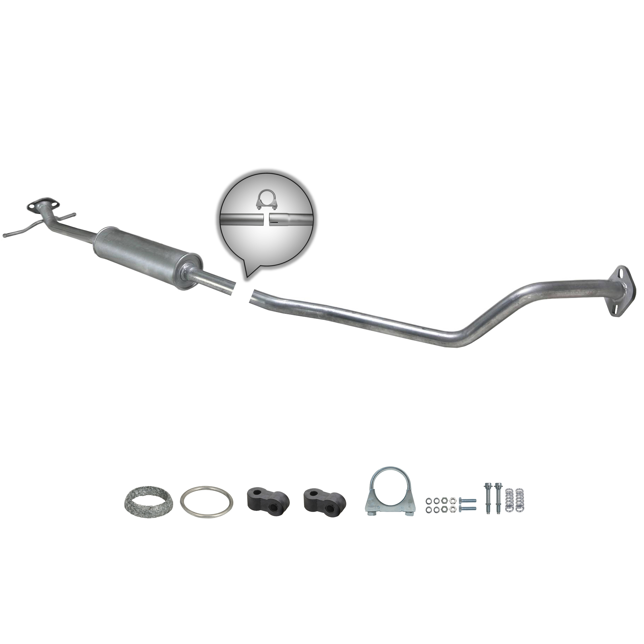 Auspuff Mittelschalldämpfer Opel Agila B 1.0 i, Suzuki Splash 1.0 i – Bild 3