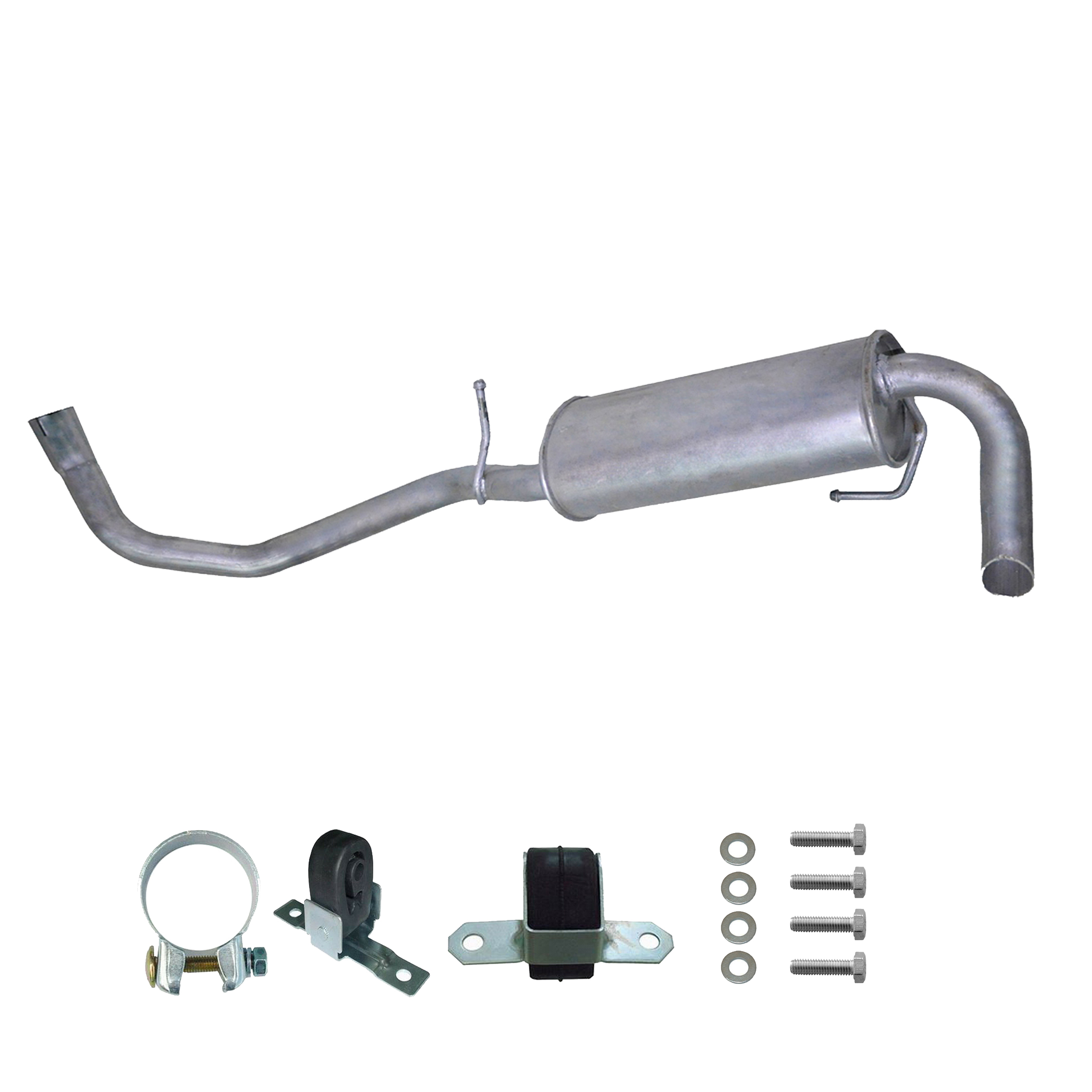 Endschalldämpfer Auspuff VW Lupo 6X 1.416V 1998-2005 Schrägheck Endtopf+Anbaukit