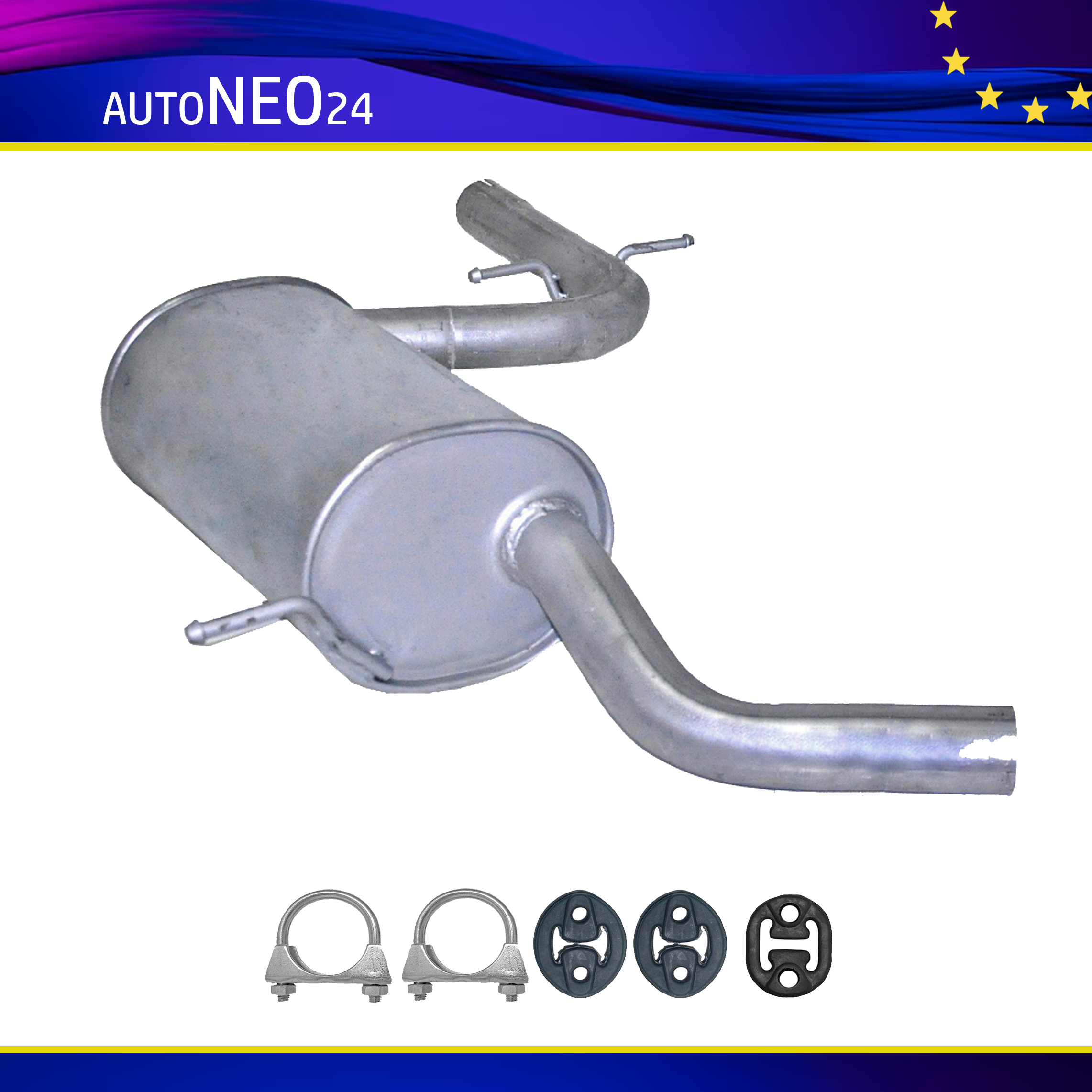 Mittelschalldämpfer Audi A3 auch Sportback VW Golf V 1.6 und 1.6 FSi 2003-2009