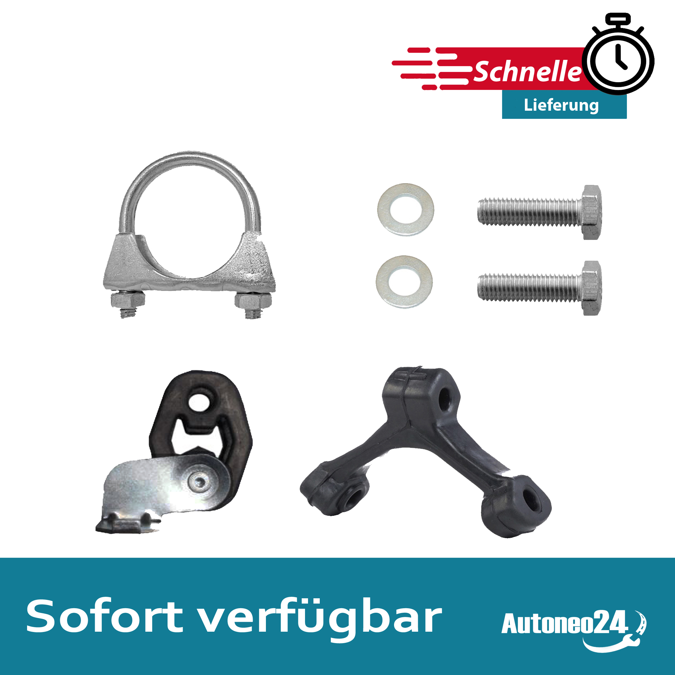 Montagesatz für Endschalldämpfer VW Polo 6R 1.2 TSI 2009- & AUDI A1 1.2 2010 – Bild 6