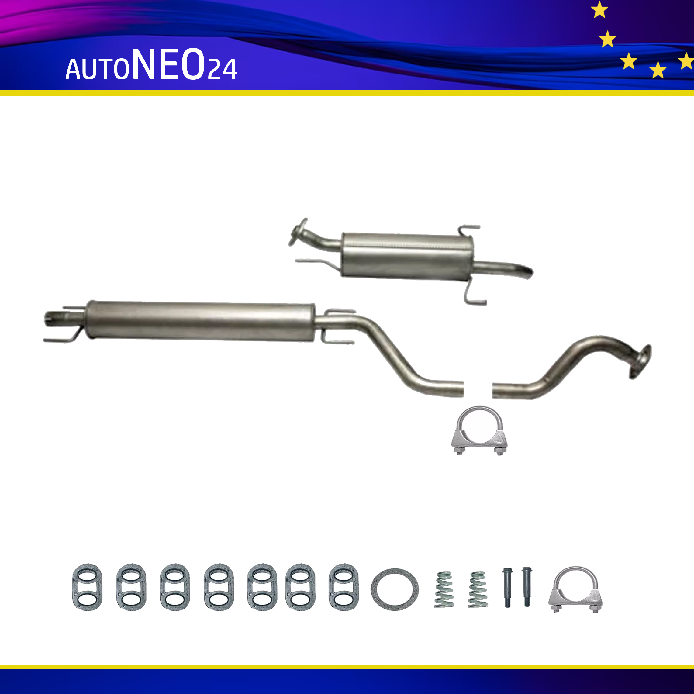 Auspuffanlage Auspuff Opel Zafira A 1.6 1.8 2.2 16V inkl. Montagesatz