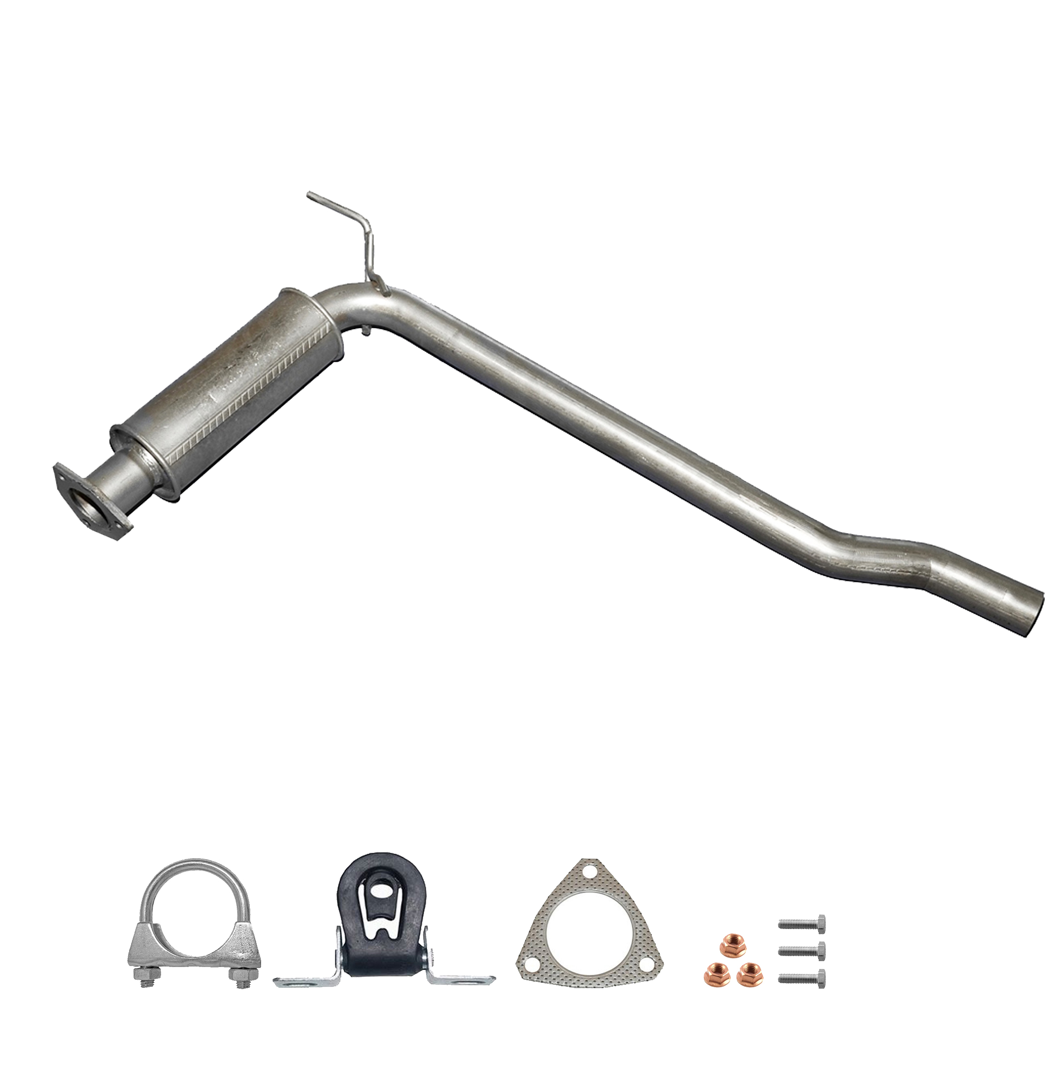 Auspuff Vorschalldämpfer VW TRANSPORTER T4 2.4D, 96-98 + Anbaukit