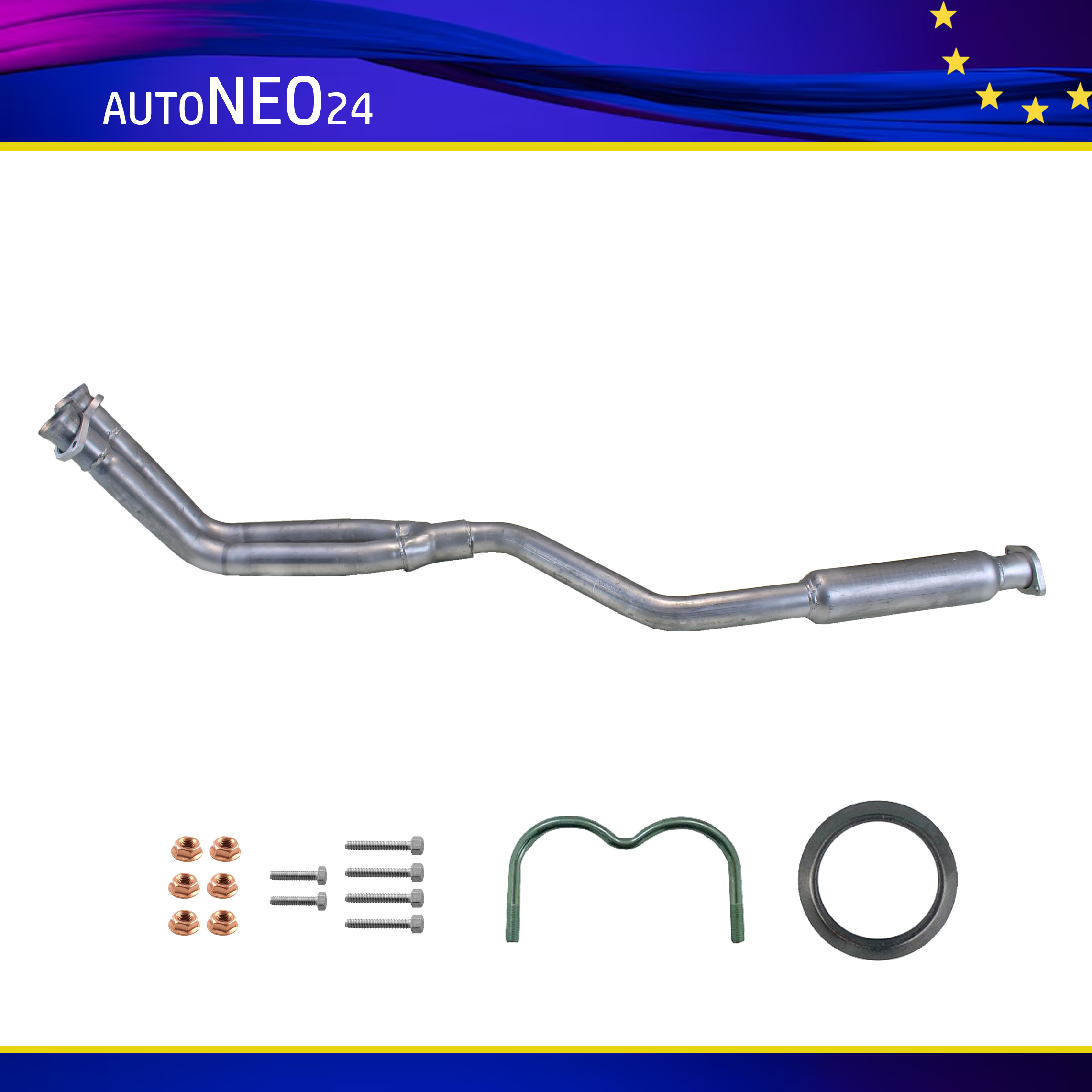 Abgasrohr, Hosenrohr Mercedes Benz 190 (W201) E 1.8, 2.0, 2.3 Auspuff – Bild 2