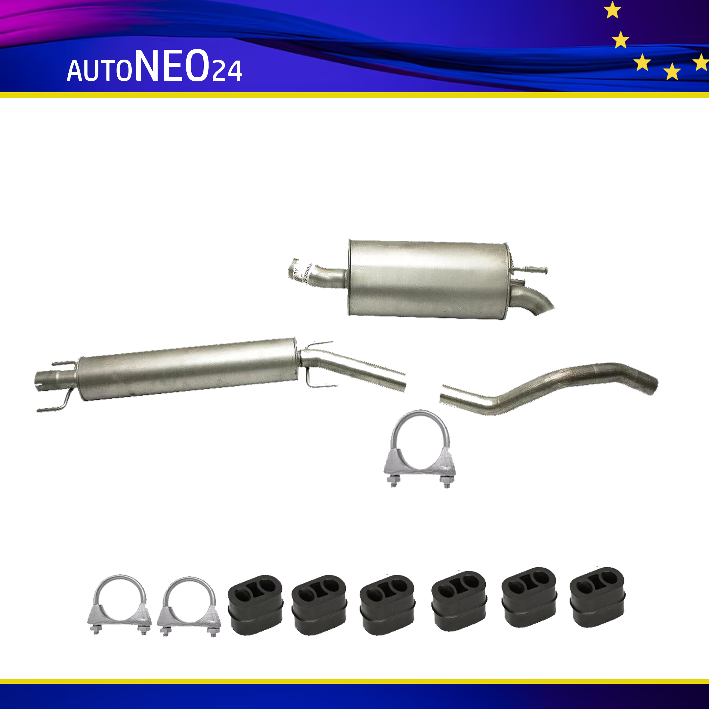 Auspuffanlage Auspuff ab Kat Opel Astra H Caravan (L35) 1.9 CDTI + Montagesatz