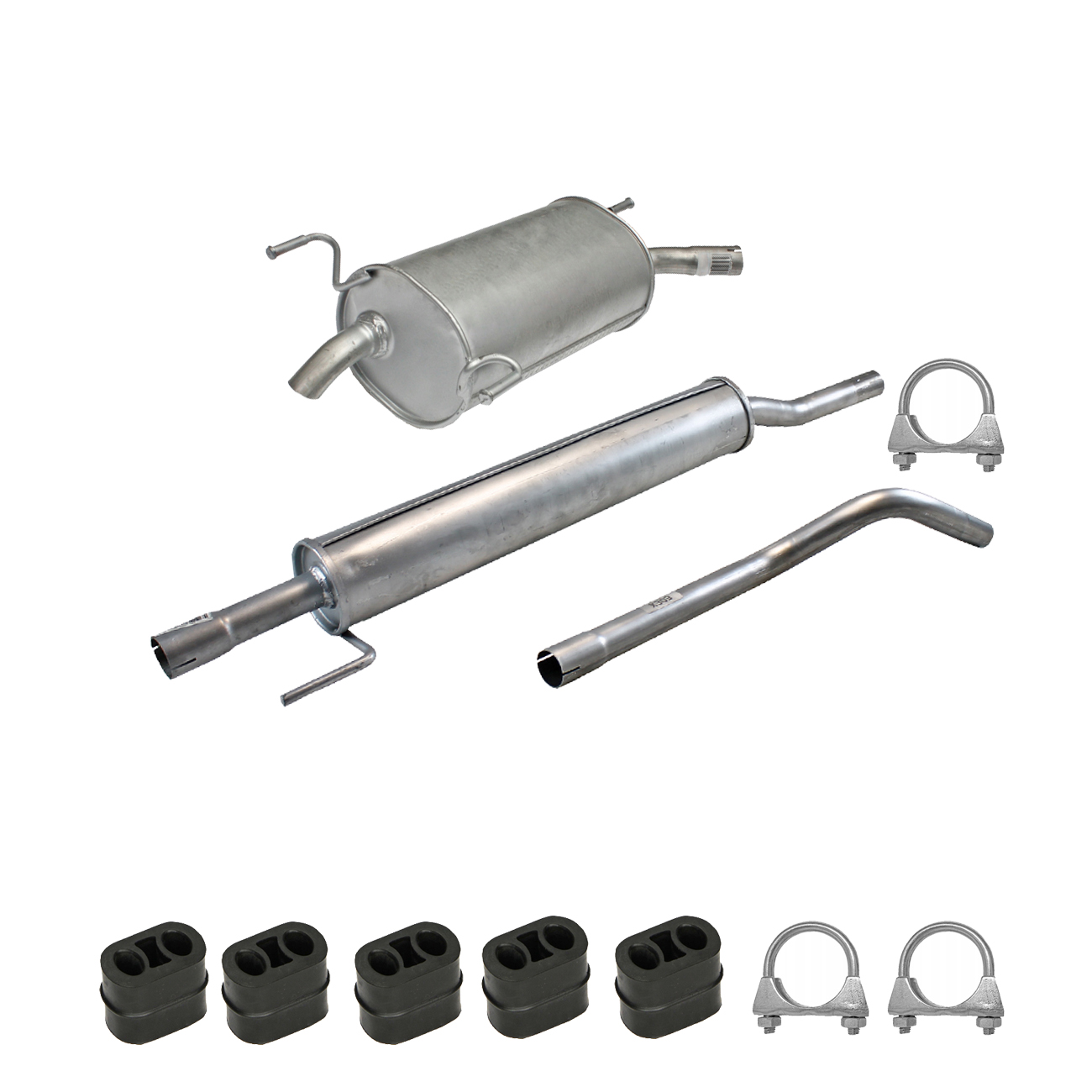 Auspuffanlage für Opel Corsa C 1.0 (F08, F68) BJ. 2000-2009 Auspuff + Anbausatz