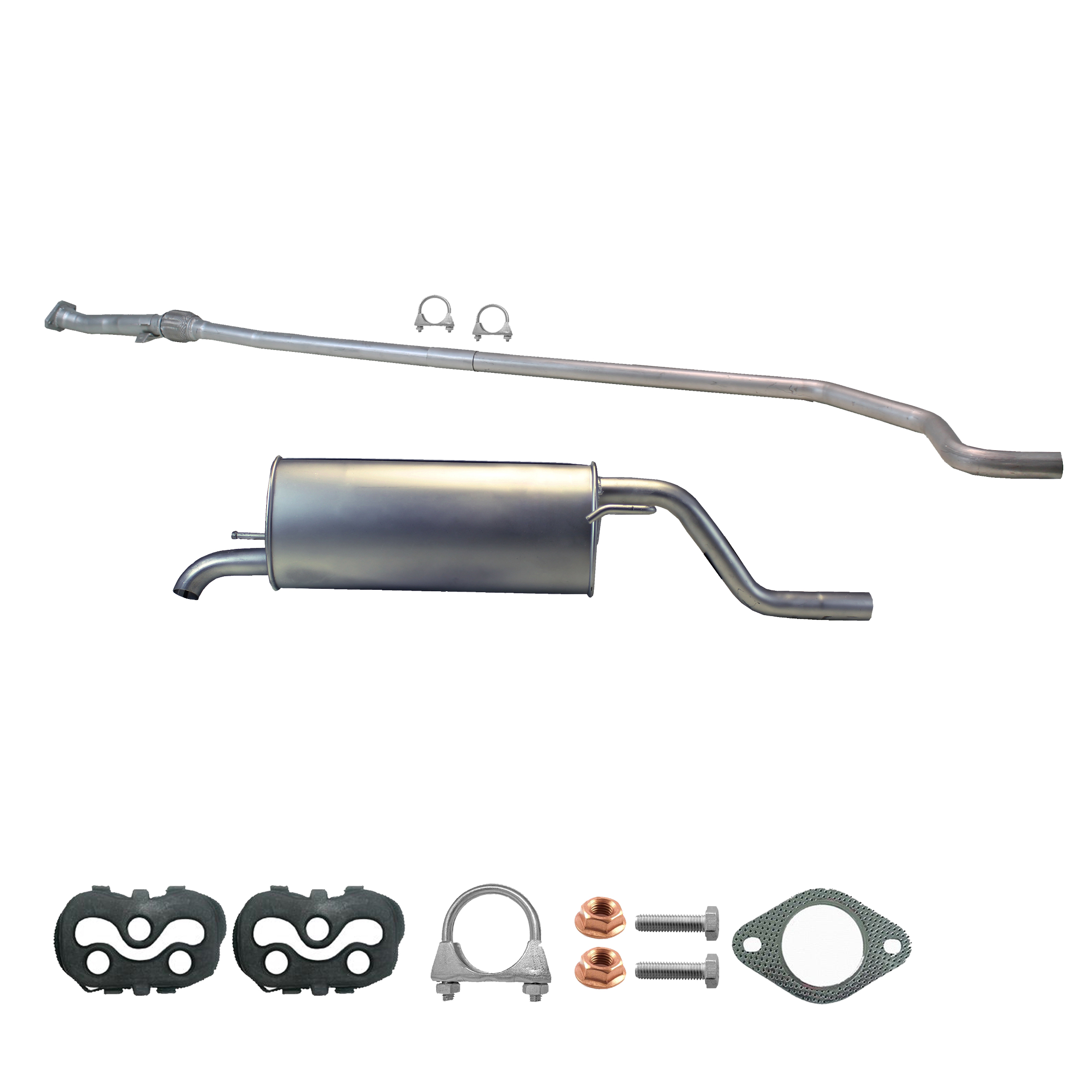 Komplette Auspuffanlage ab Kat Fiat Punto 1.4 (199) Fiat Grande Punto Auspuff