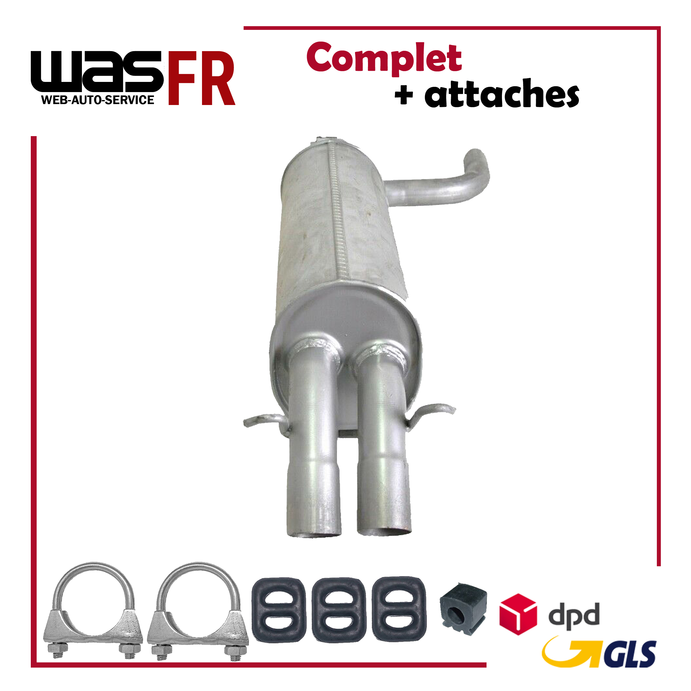 Endschalldämpfer für Opel Senator, 2.6i/3.0i/3.0i Cat ab. 1987-, Auspuff – Bild 2