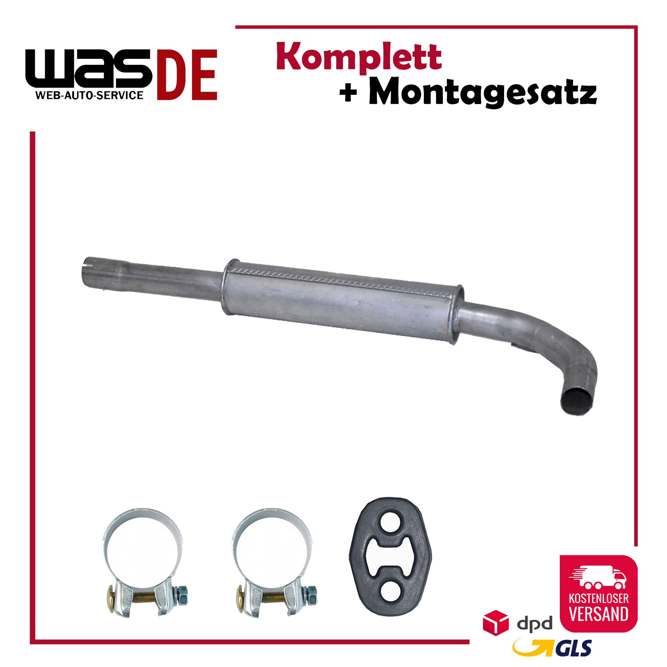 Mitteschalldämpfer VW Lupo 1.4i-16V ab. 1998- Schrägheck, Auspuff