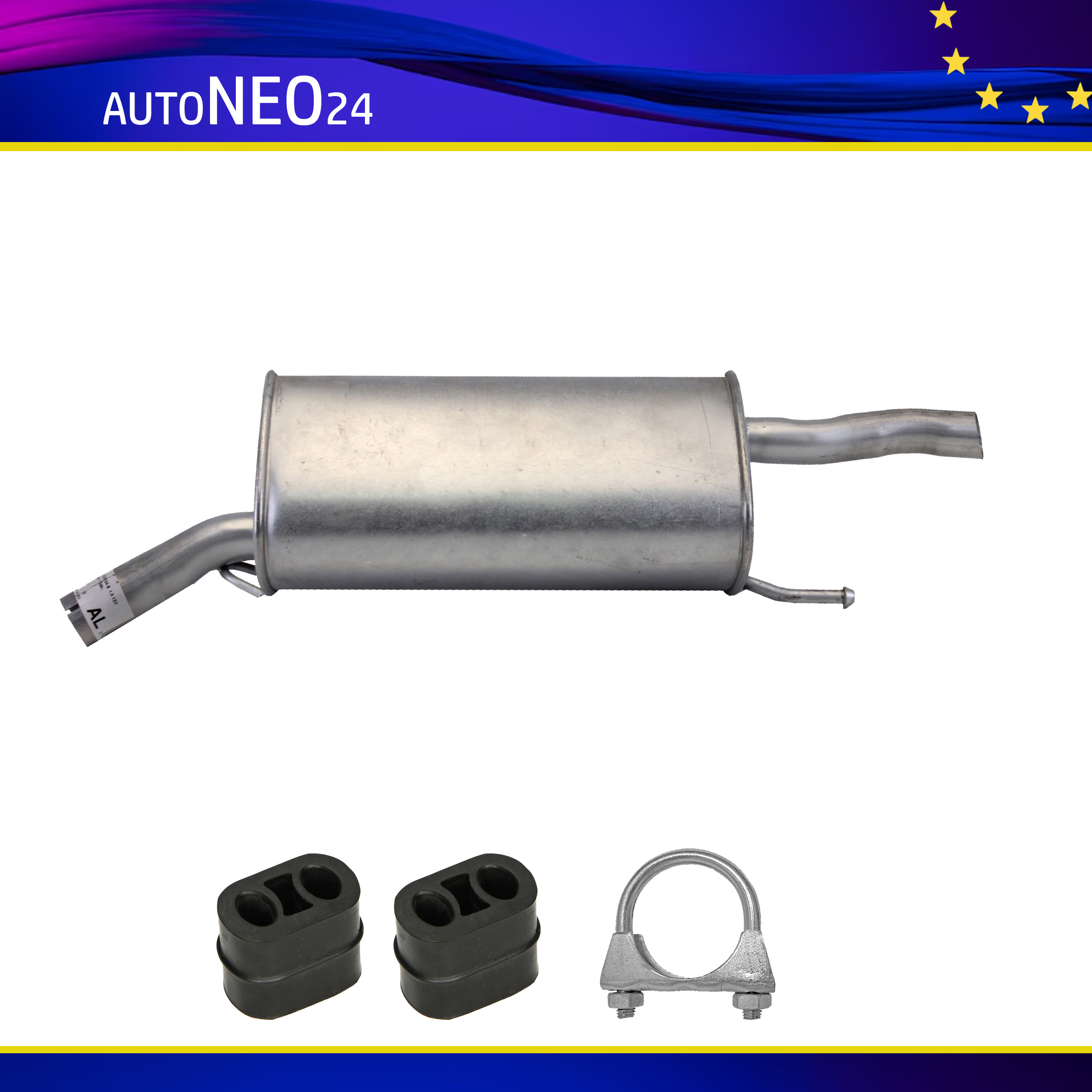Endschalldämpfer Opel Corsa B (S93) 1.0i 12V, 54 PS Endtopf Auspuff – Bild 2