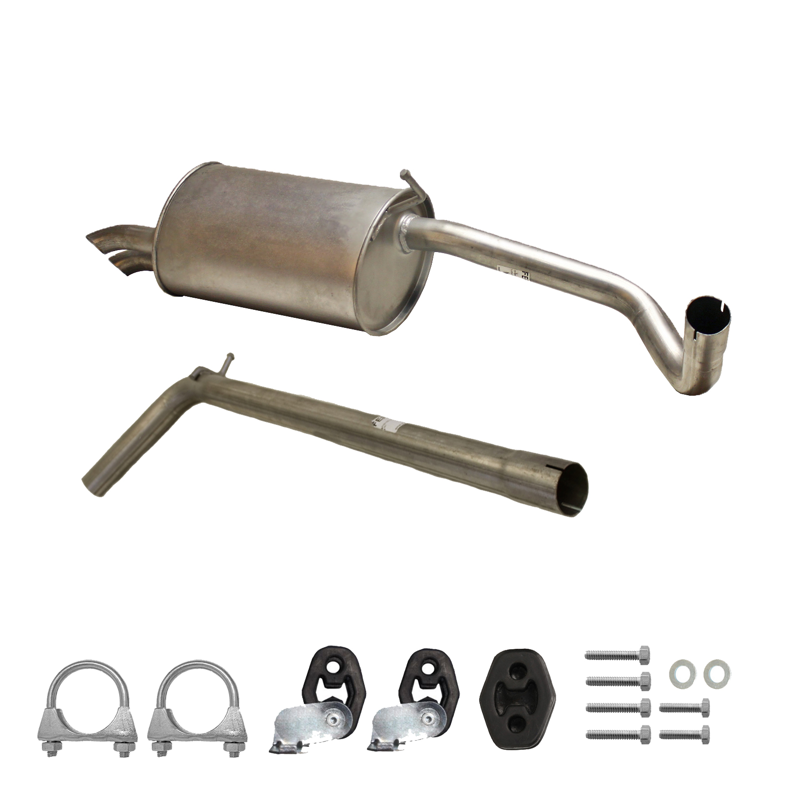 Auspuffanlage ab Kat VW Fox 1.4 TDI 5Z1, 5Z3 ab. Bj. 2005- Auspuff + Montagesatz