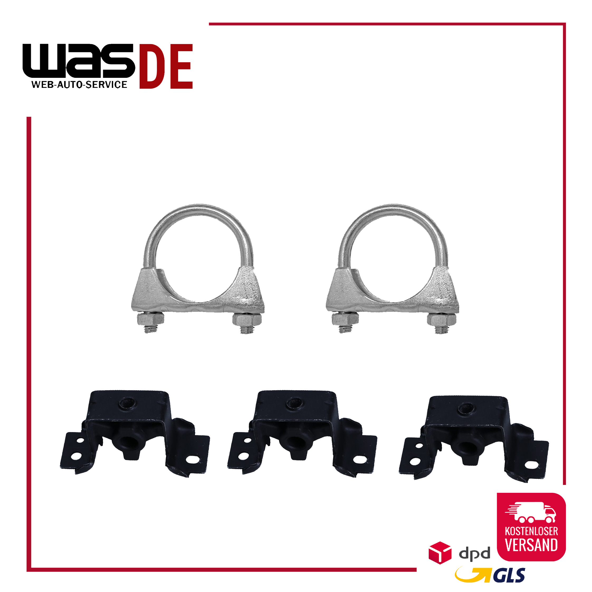 Montagesatz für Mittelschalldämpfer + Endrohr NISSAN NAVARA NP300 D40 2.5 2005- – Bild 4