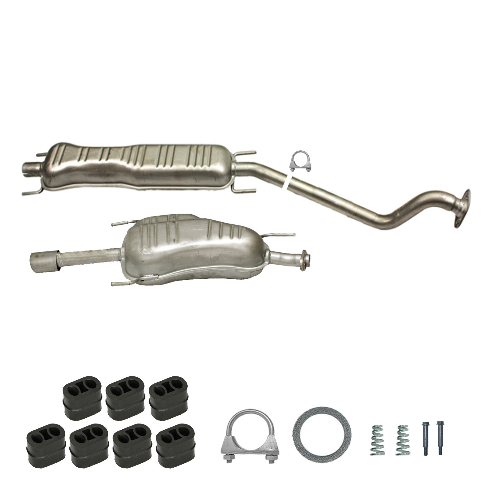 Auspuffanlage Auspuff Opel Astra G Cabriolet & Coupe 1.6 1.8 16V + Montagesatz