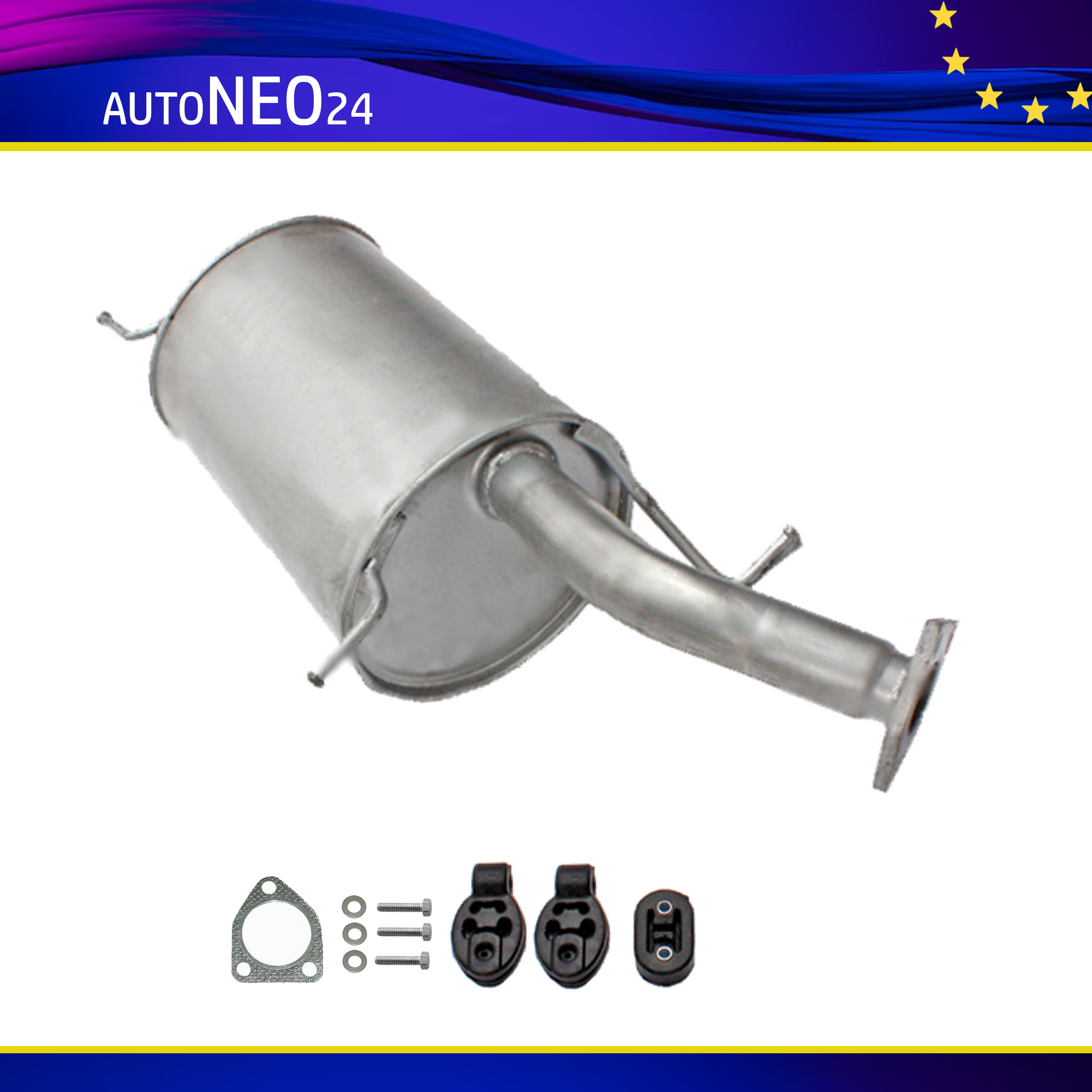 Auspuff Endschalldämpfer Mitsubishi Lancer 2.0 2003-2007 Schalldämpfer, Endtopf