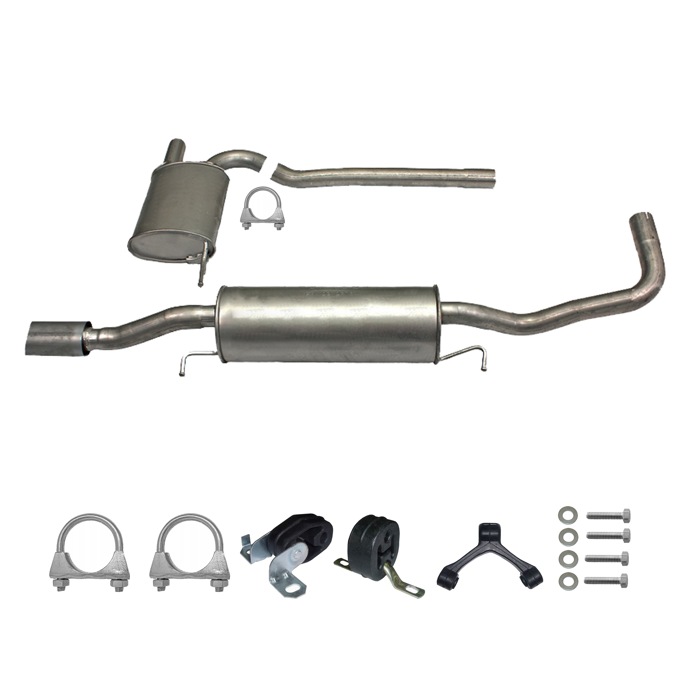 Auspuffanlage Auspuff ab Kat Audi A4 (B5) & Audi A4 Avant (B5) 1.8 + Anbaukit