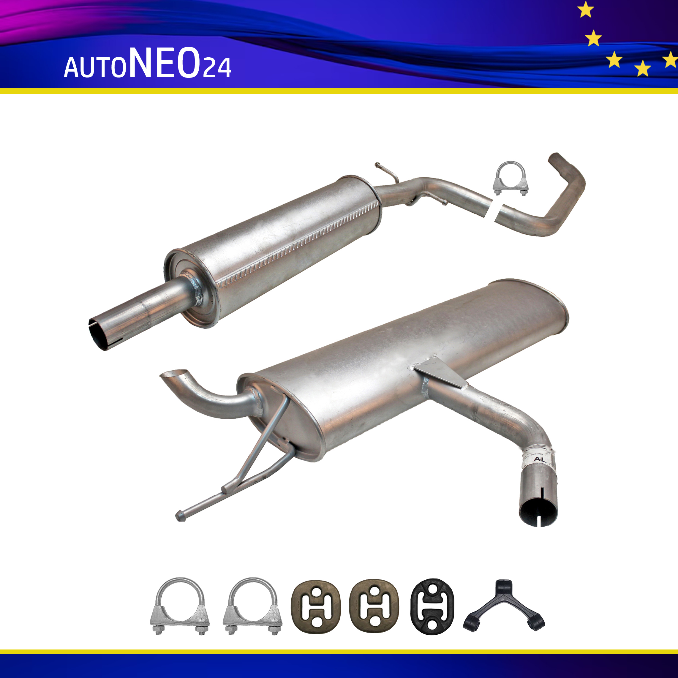 Komplette Auspuffanlage ab Kat VW GOLF 5 V (1K1) 1.4 16V auch Golf Plus Auspuff
