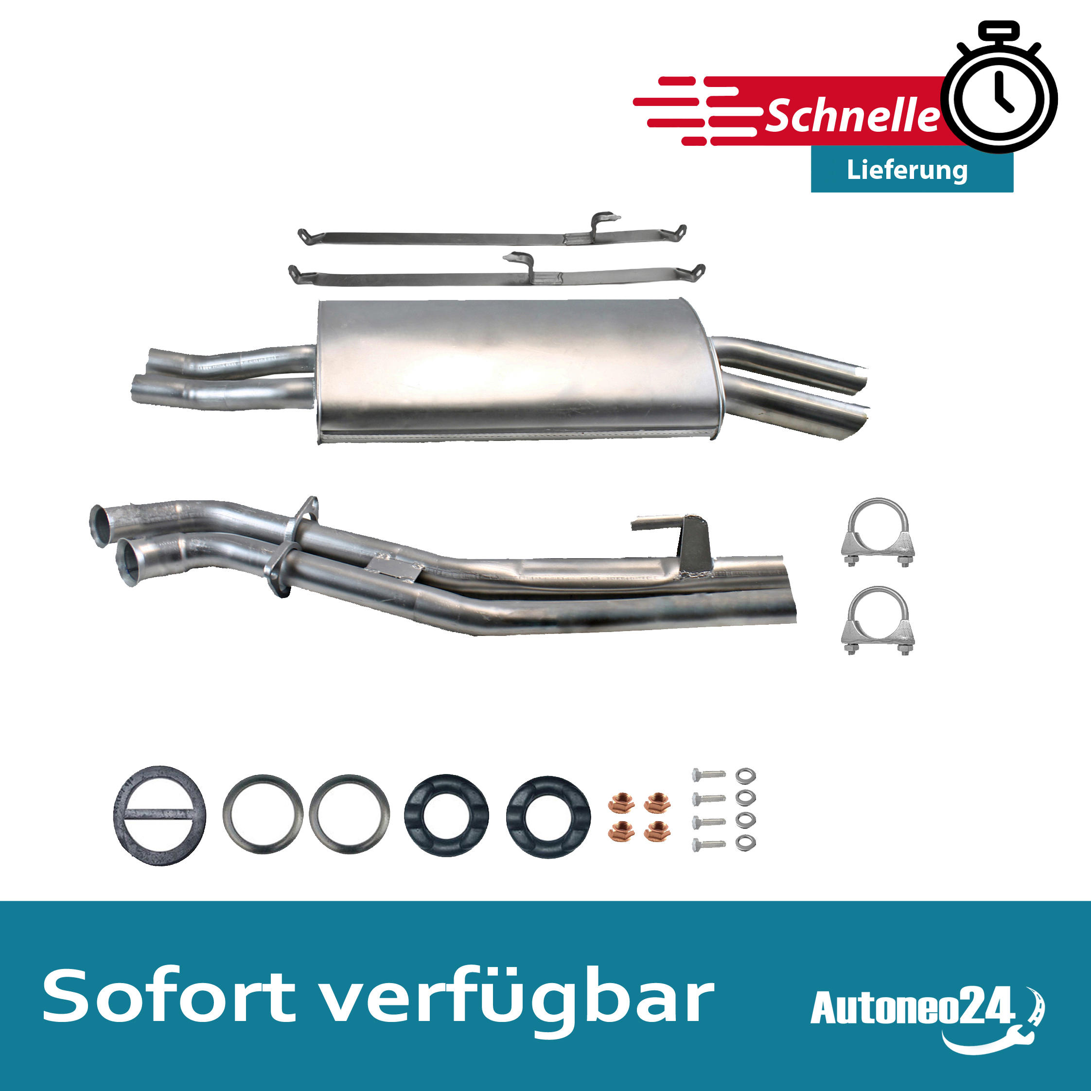 Endschalldämpfer für BMW 320i 325i 325e 85-90 Stufenheck/CABRIO/TOURING Auspuff