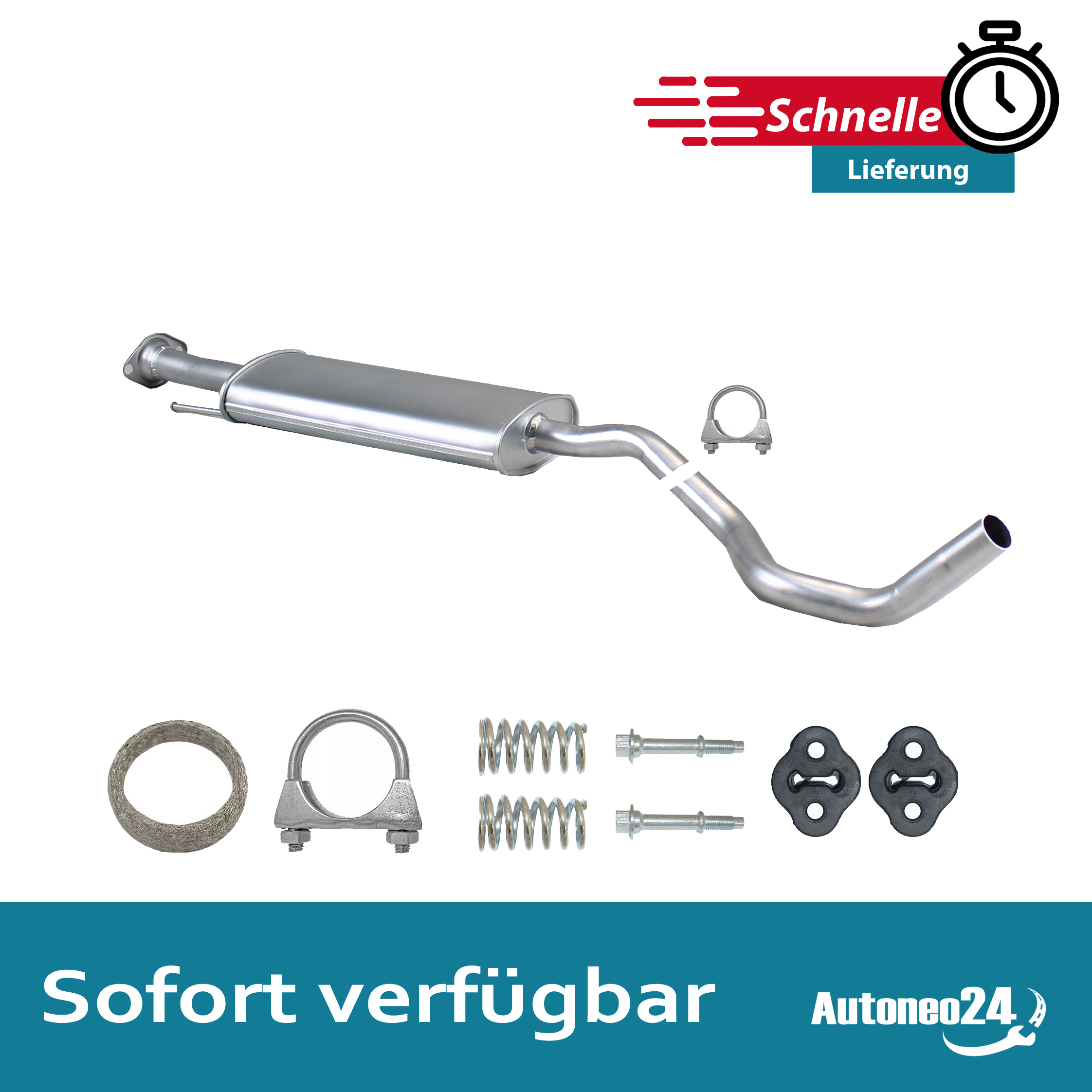 Mittelschalldämpfer für Nissan Note 1.6 110 KM 01/2006-04/2009 Auspuff