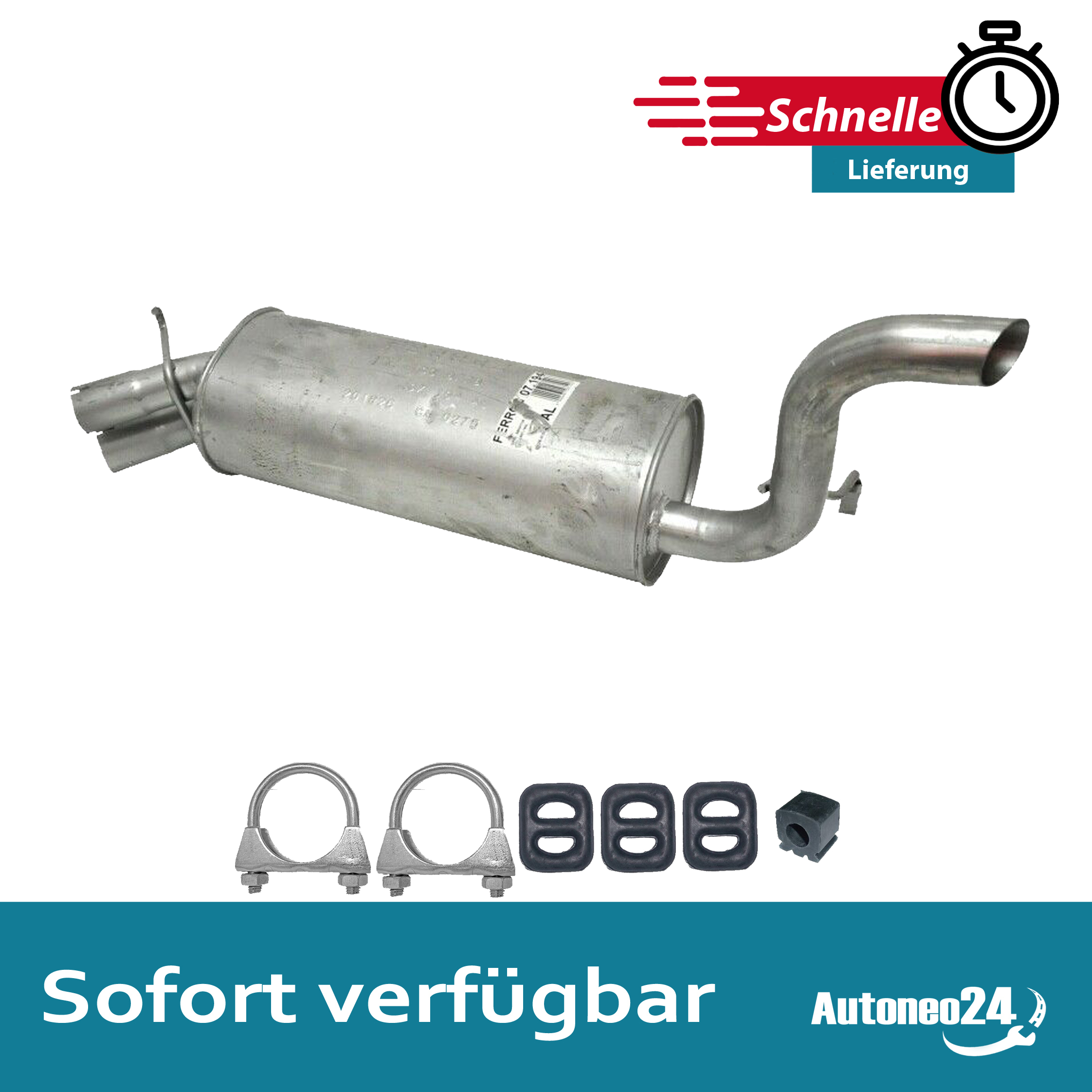 Endschalldämpfer für Opel Senator, 2.6i/3.0i/3.0i Cat ab. 1987-, Auspuff – Bild 4
