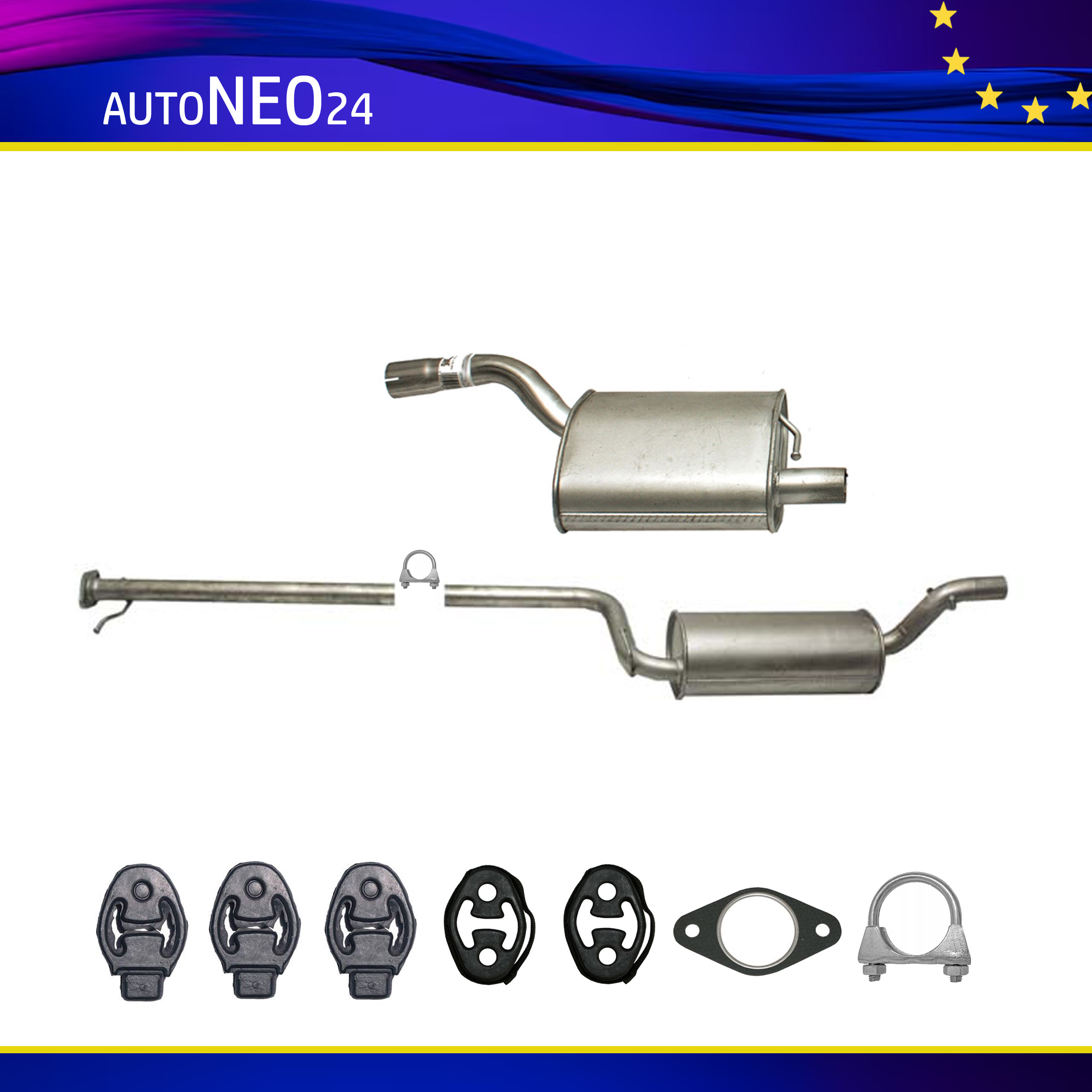 Auspuffanlage Auspuff Ford Focus (DAW, DBW) 1.8 16V inkl. Montagesatz